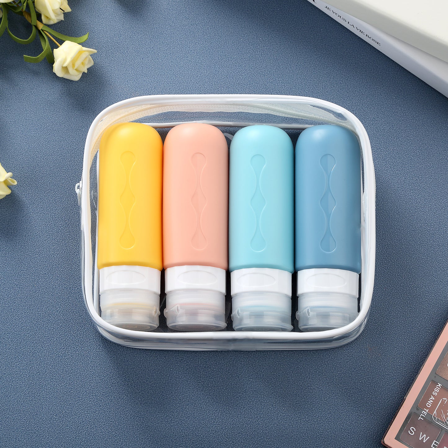 Micebay Travel Bottles for Toiletries, Tsa Approved, Travel Size Containers, BPA Free Leak Proof Tubs Refillable Liquid Accessories for Cometic Shampoo and Lotion Soap