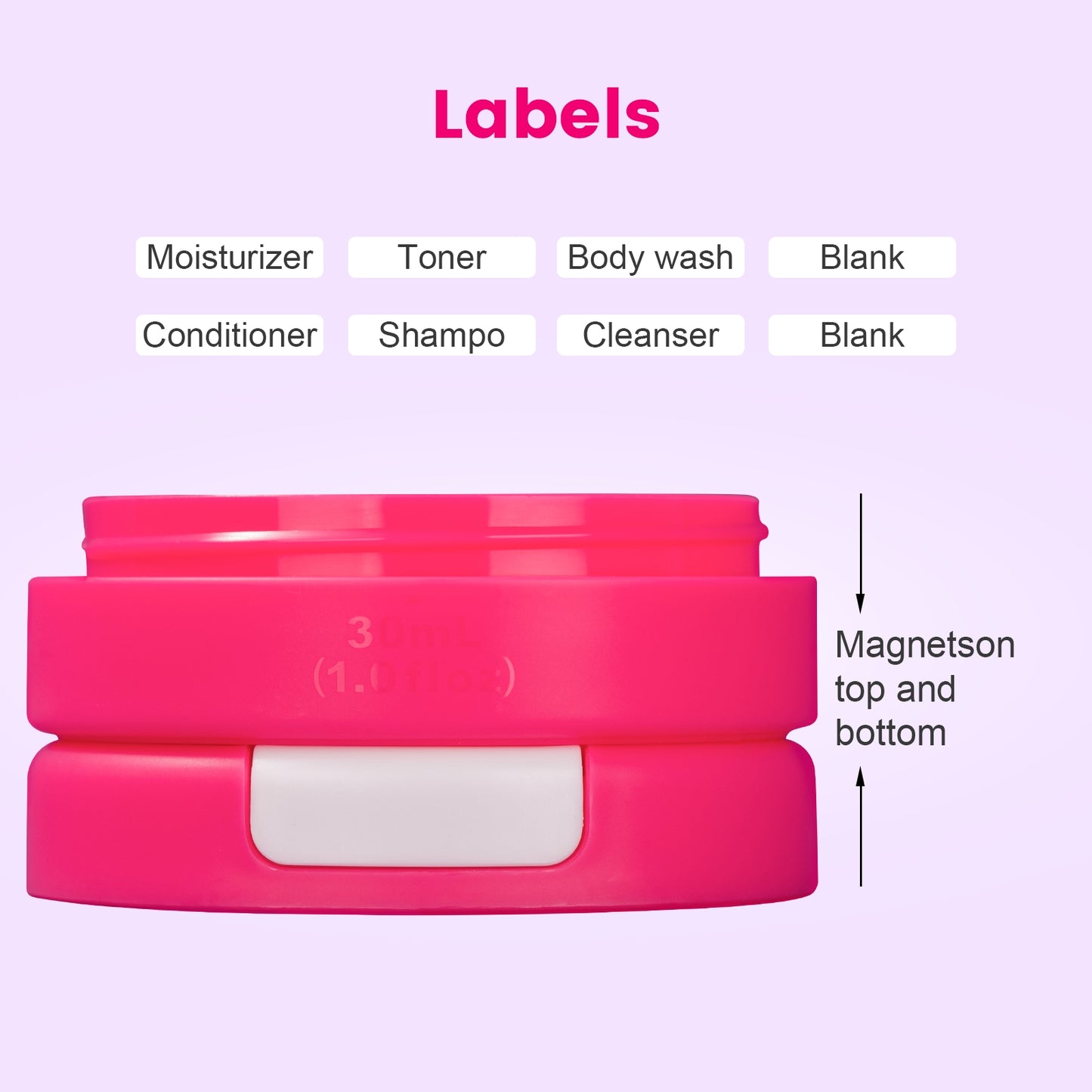 Micebay Travel Containers for Toiletries, Silicone Cream Jars TSA Approved Travel Size Containers with Clear Bag, Leak-proof Travel Accessories with Lid for Cosmetic Face Body Hand Cream (4 Pack)