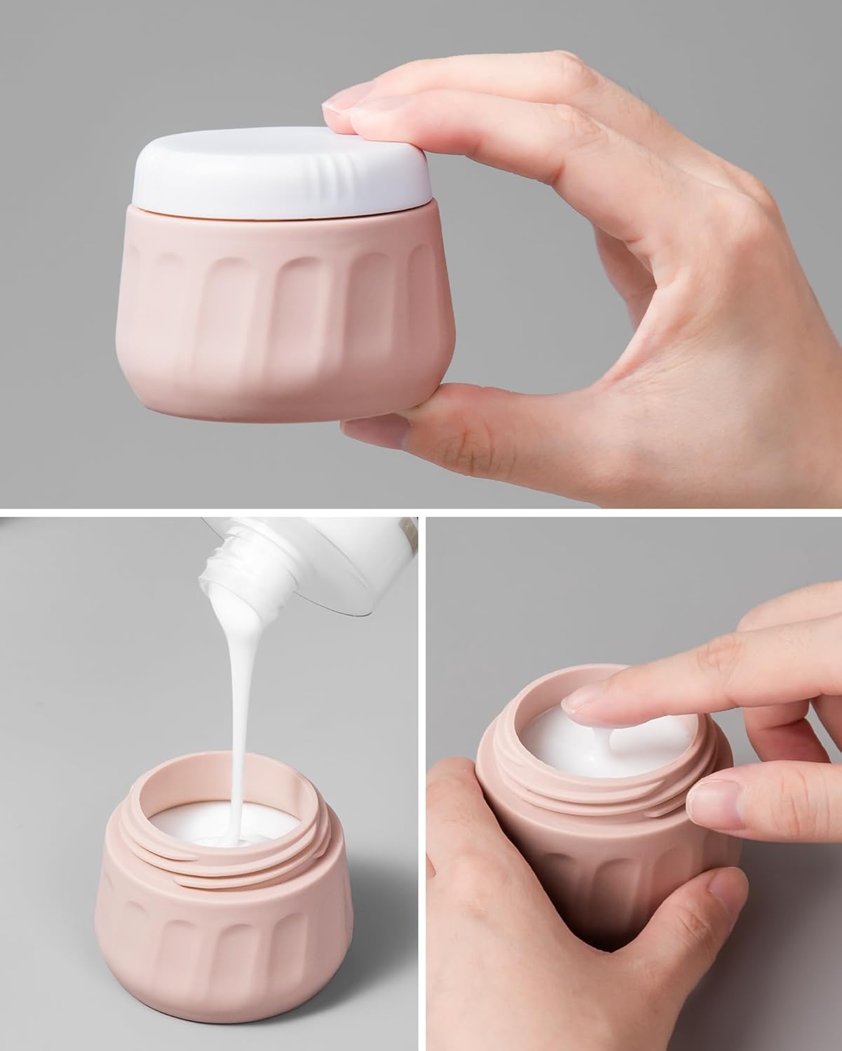 Micebay Travel Bottles for Toiletries 8 Pack, Travel Size Toiletries, Tsa Approved Travel Size Containers 3oz, with Travel Essentials Clear Bag, Leak Proof Silicone Squeezable Creams Jars