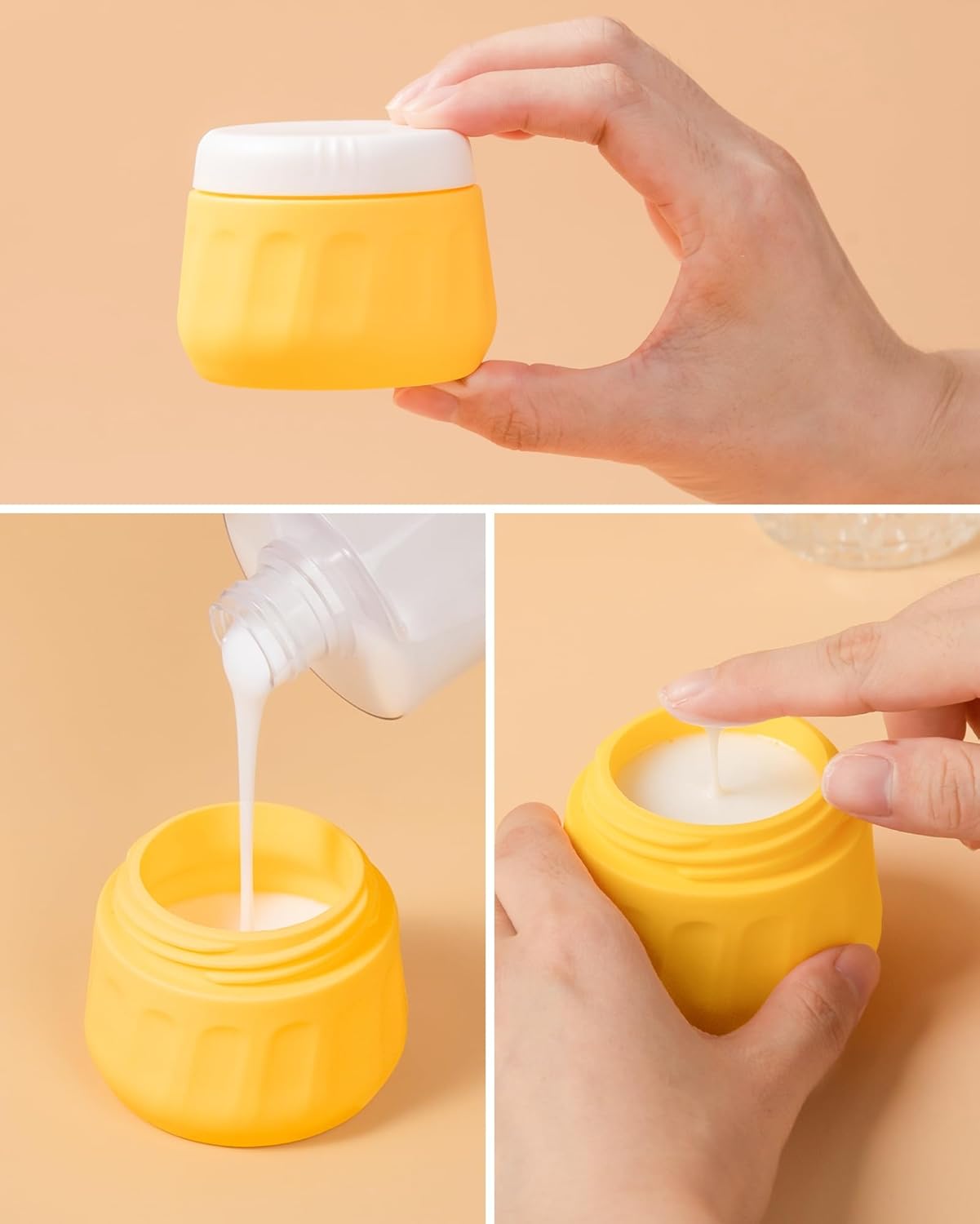 Micebay Travel Bottles for Toiletries 8 Pack, Travel Size Toiletries, Tsa Approved Travel Size Containers 3oz, with Travel Essentials Clear Bag, Leak Proof Silicone Squeezable Creams Jars