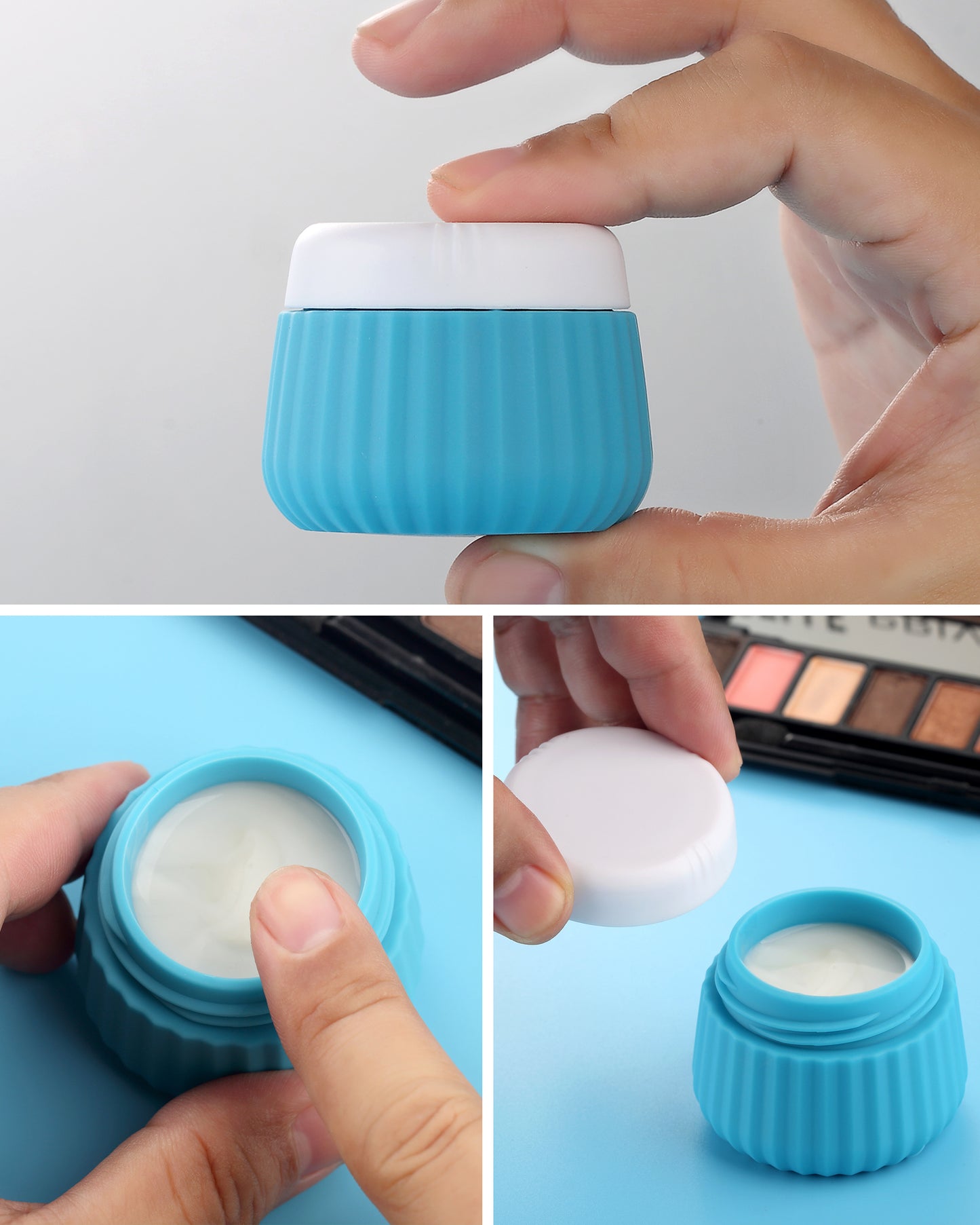 Micebay Travel Bottles for Toiletries 8 Pack, Tsa Approved Travel Size Toiletries 3 oz, Containers for Toiletries, with Clear Bag, Leak Proof Silicone Squeezable Essentials Creams Jars