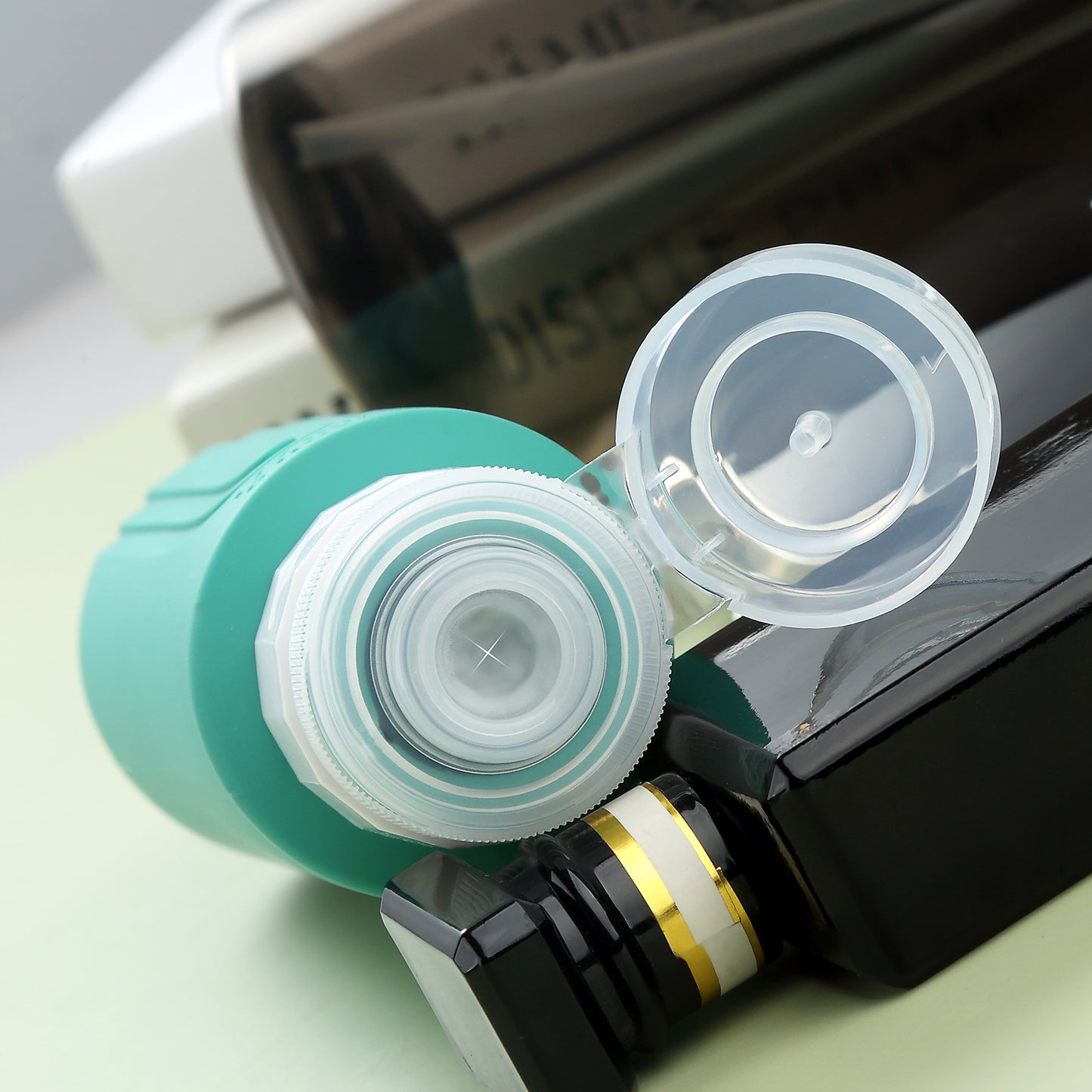 Micebay Leak-Proof 6-oz Silicone Squeezable Travel Bottles for Toiletries, Refillable Travel Size Containers, BPA Free, TSA Approved, Mint, 4 Pack