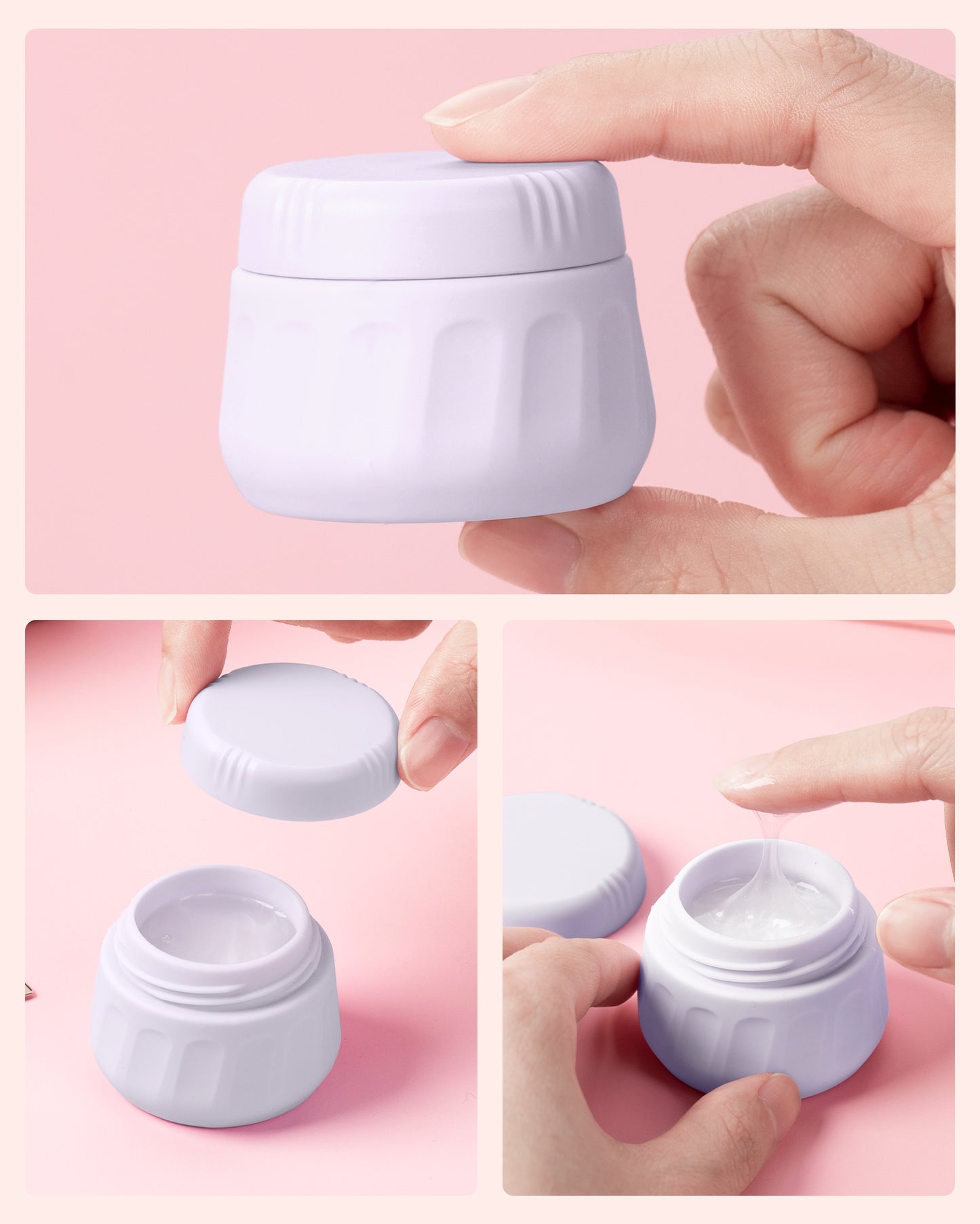Micebay Travel Containers for Toiletries, Tsa Approved Travel Size Toiletries 4 Pack, with Clear Bag, Leak Proof Silicone Jars