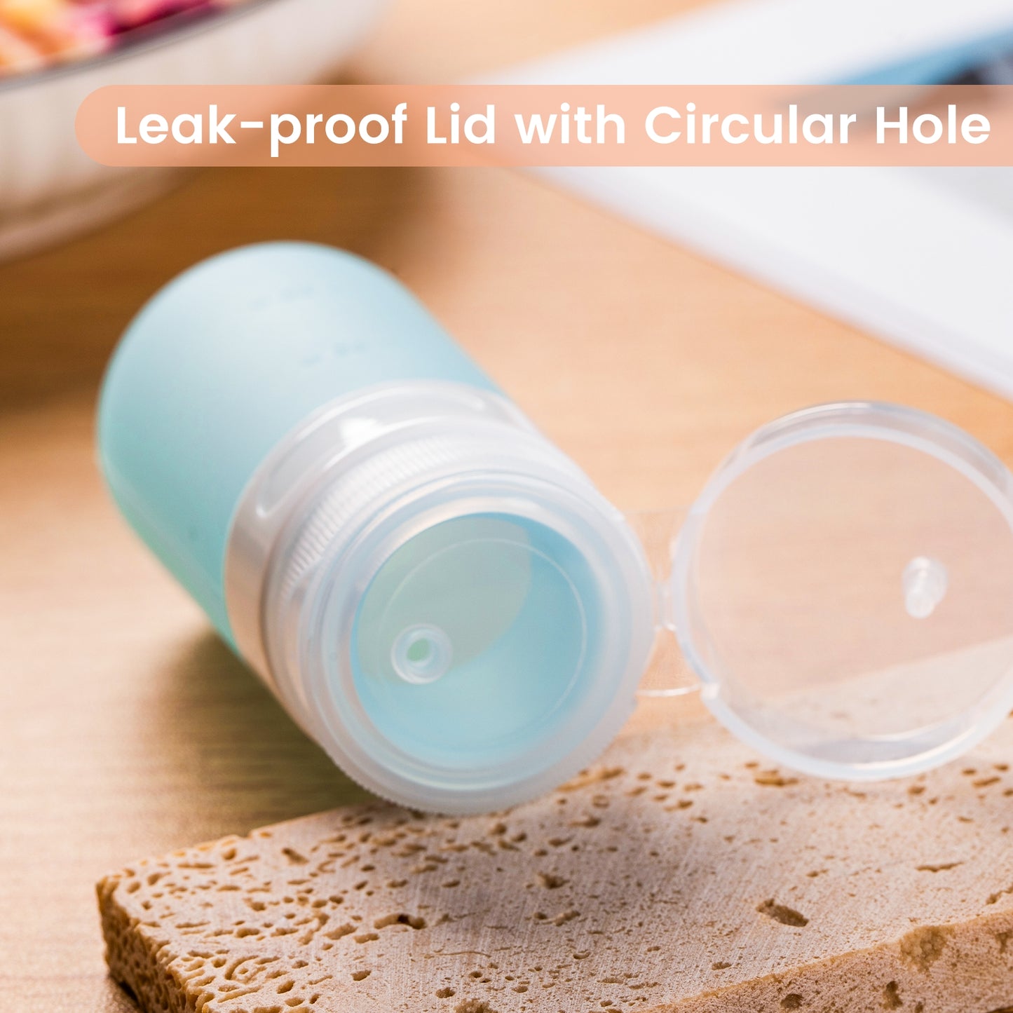 Micebay 2 oz Silicone Condiment Squeeze Bottles, Leakproof Mini Sauce Containers with Reusable Bag, 4-Pack for Meal Prep and Bento Boxes, Candies