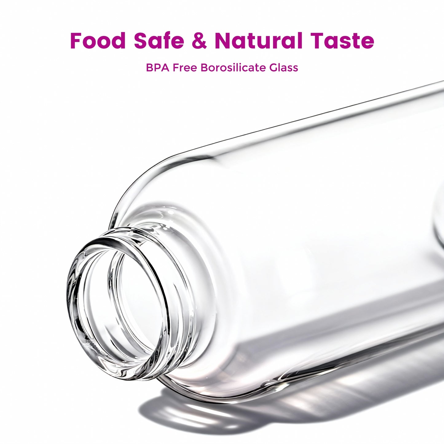 Micebay Glass Juice Bottles with Lids and Silicone Sleeves 18 oz, 4-Pack Reusable Clear Glass Water Bottles with Stainless Steel Airtight Cap for Juicing, Refrigerator, BPA Free Leak-Proof Drinking Jar