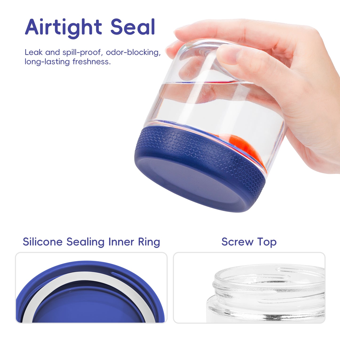 Micebay 6-Pack 10 oz Glass Mason Jars with Silicone Sleeves, Airtight BPA-Free Overnight Oats Containers with Lids, Dishwasher Safe Leak-Proof Meal Prep Jars for Chia Pudding, Yogurt, Snacks