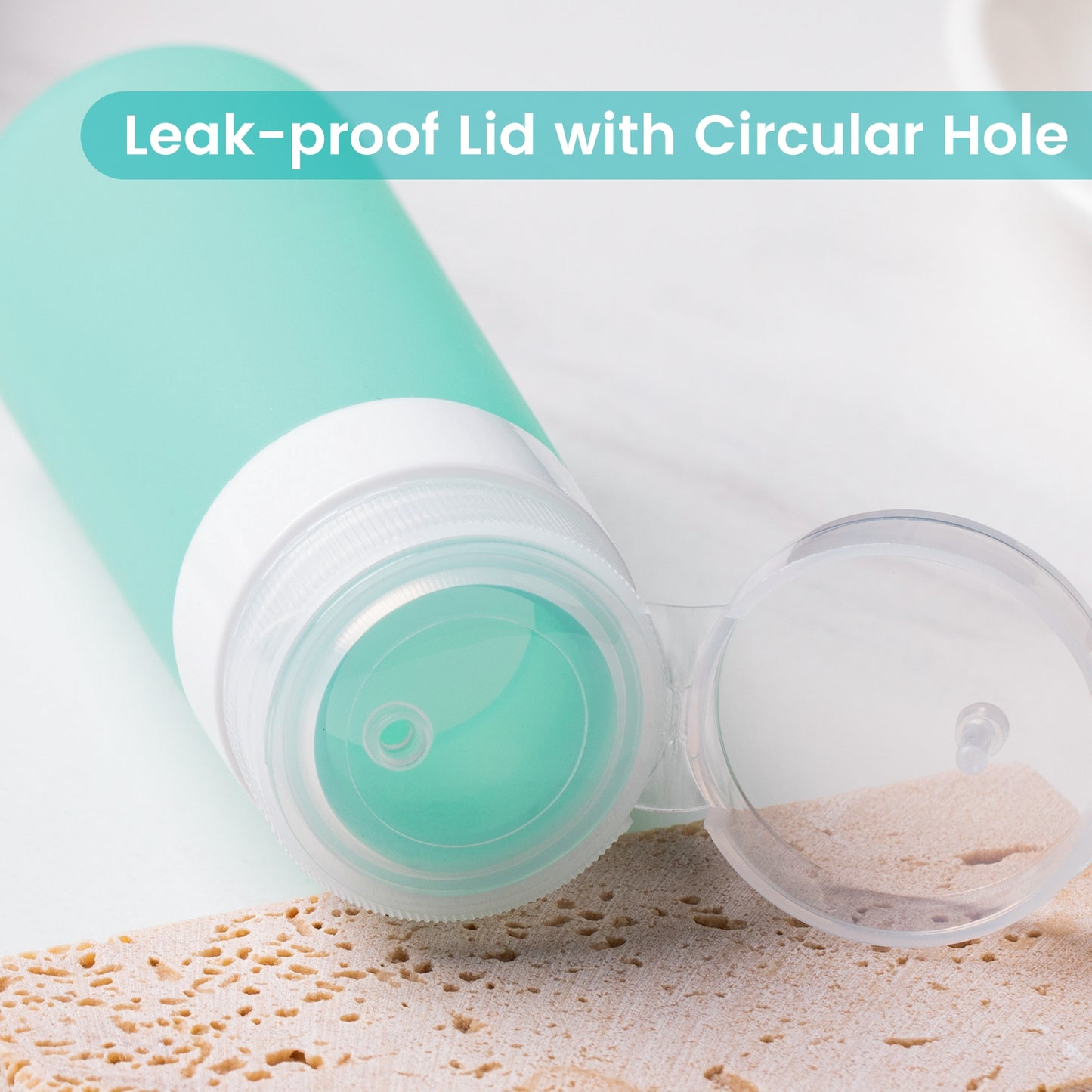 Micebay 3 oz Silicone Condiment Squeeze Bottles, Leakproof Mini Sauce Containers with Reusable Bag, 4-Pack for Meal Prep and Bento Boxes, Mint