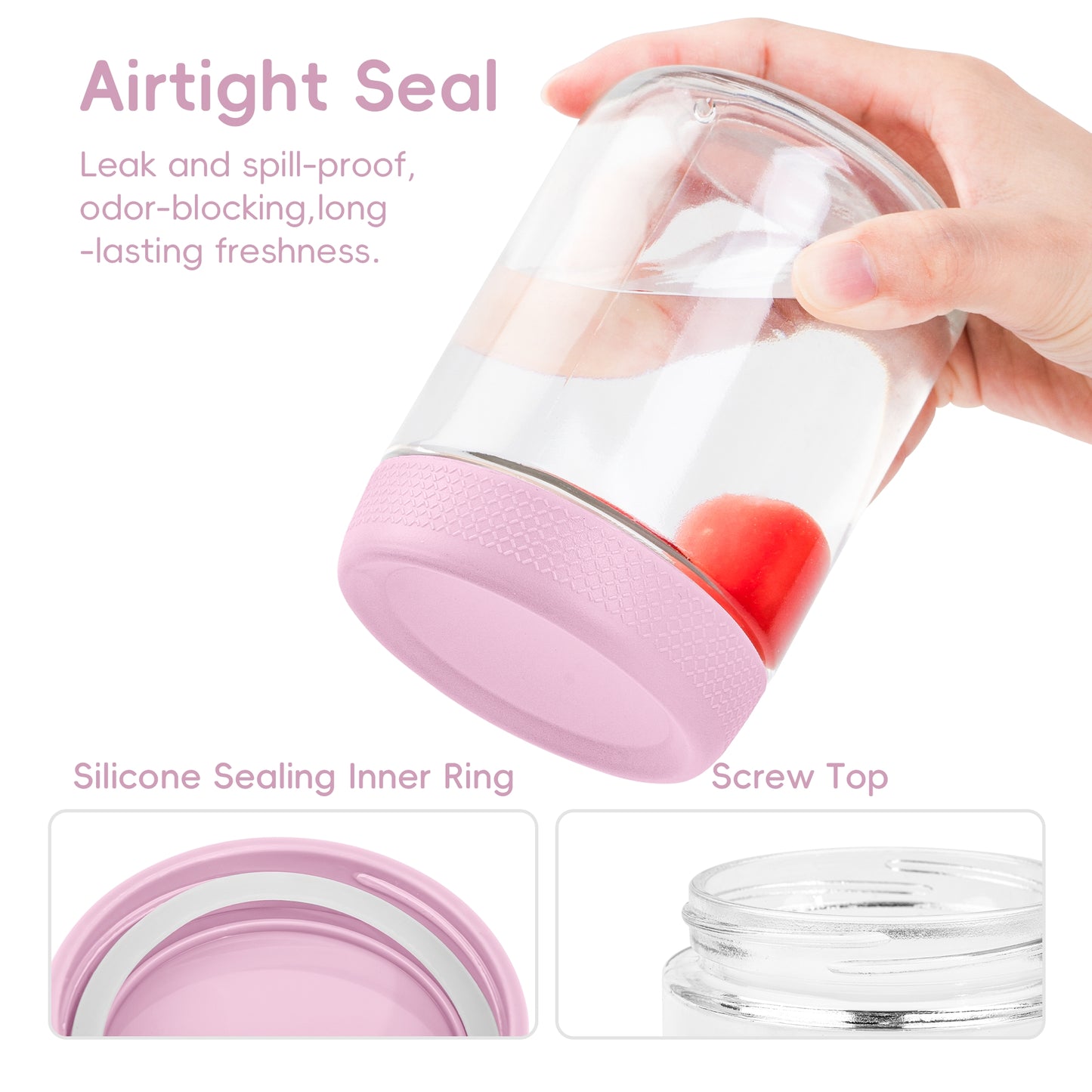 Micebay 6-Pack 16 oz Glass Mason Jars with Silicone Sleeves, Airtight BPA-Free Overnight Oats Containers with Lids, Dishwasher Safe Leak-Proof Meal Prep Jars for Chia Pudding, Yogurt, Snacks