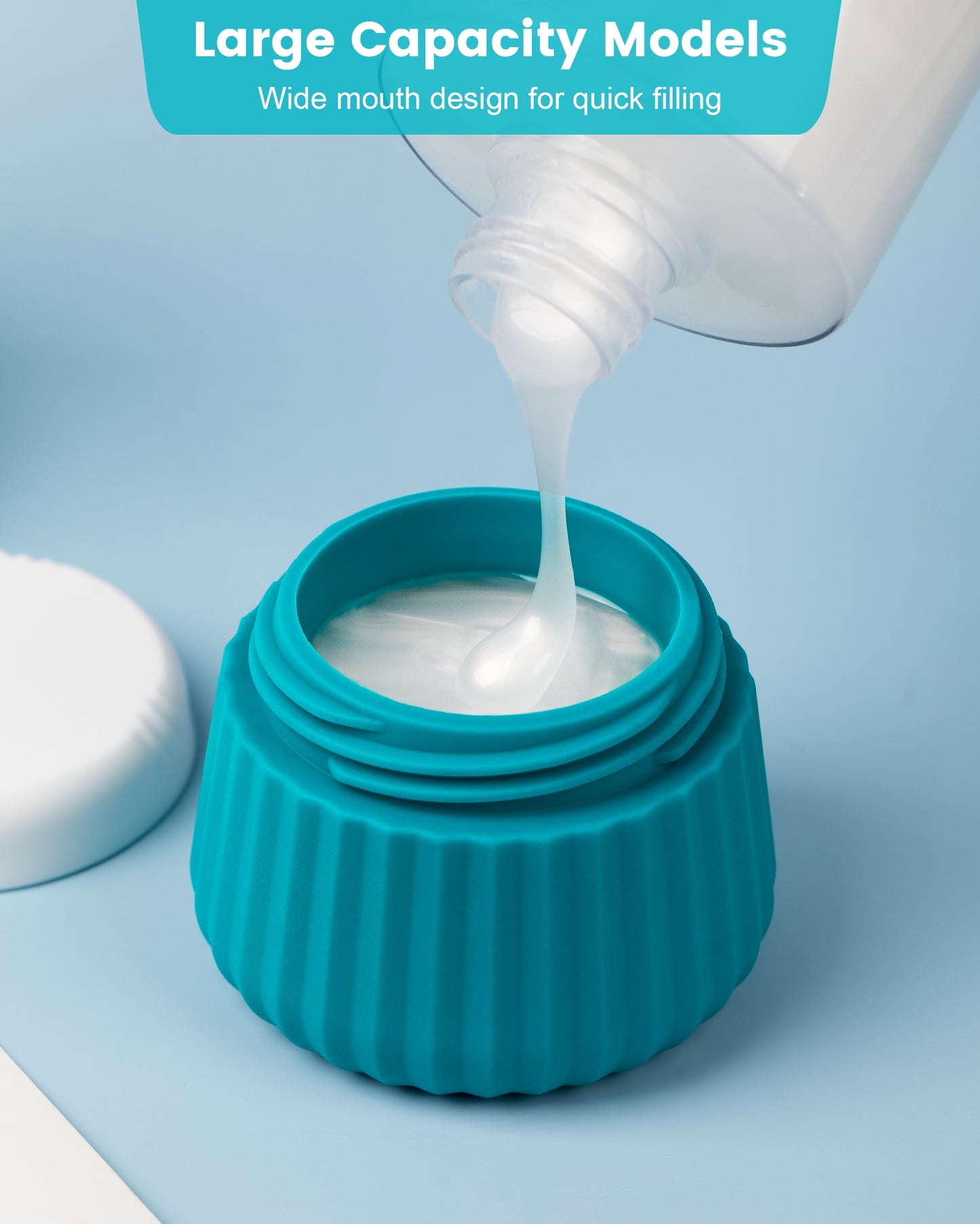Micebay Travel Containers for Toiletries 4 Pack, TSA Approved Travel Size Toiletries, Travel Size Containers, With Clear Bag Leak Proof Silicone Jars, Travel Essentials Creams Jars Carrying Small Item