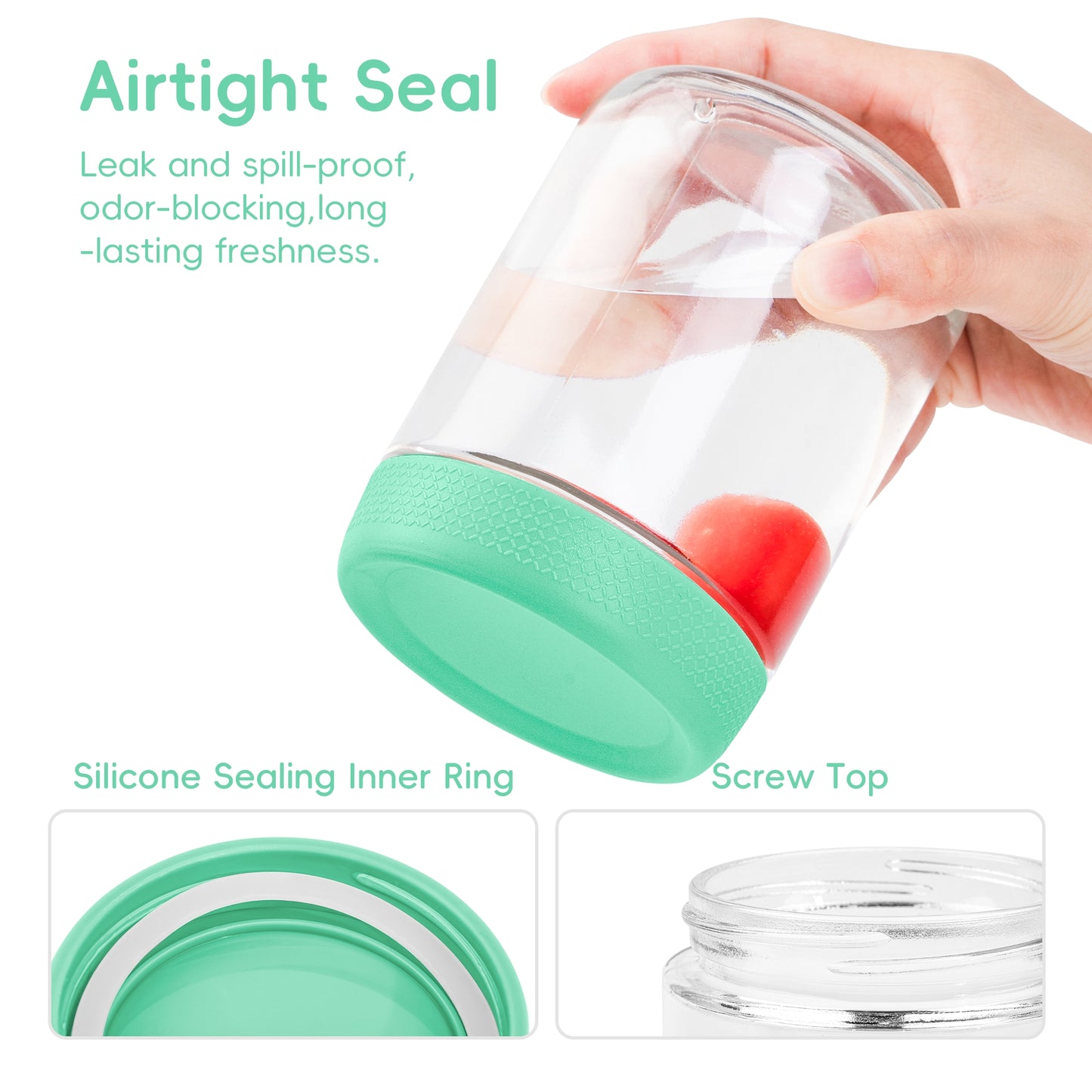 Micebay 6-Pack 16 oz Glass Mason Jars with Silicone Sleeves, Airtight BPA-Free Overnight Oats Containers with Lids, Dishwasher Safe Leak-Proof Meal Prep Jars for Chia Pudding, Yogurt, Snacks