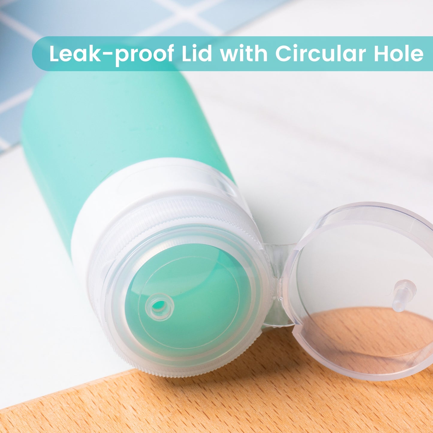 Micebay 2 oz Silicone Condiment Squeeze Bottles, Leakproof Mini Sauce Containers with Reusable Bag, 4-Pack for Meal Prep and Bento Boxes, Mint