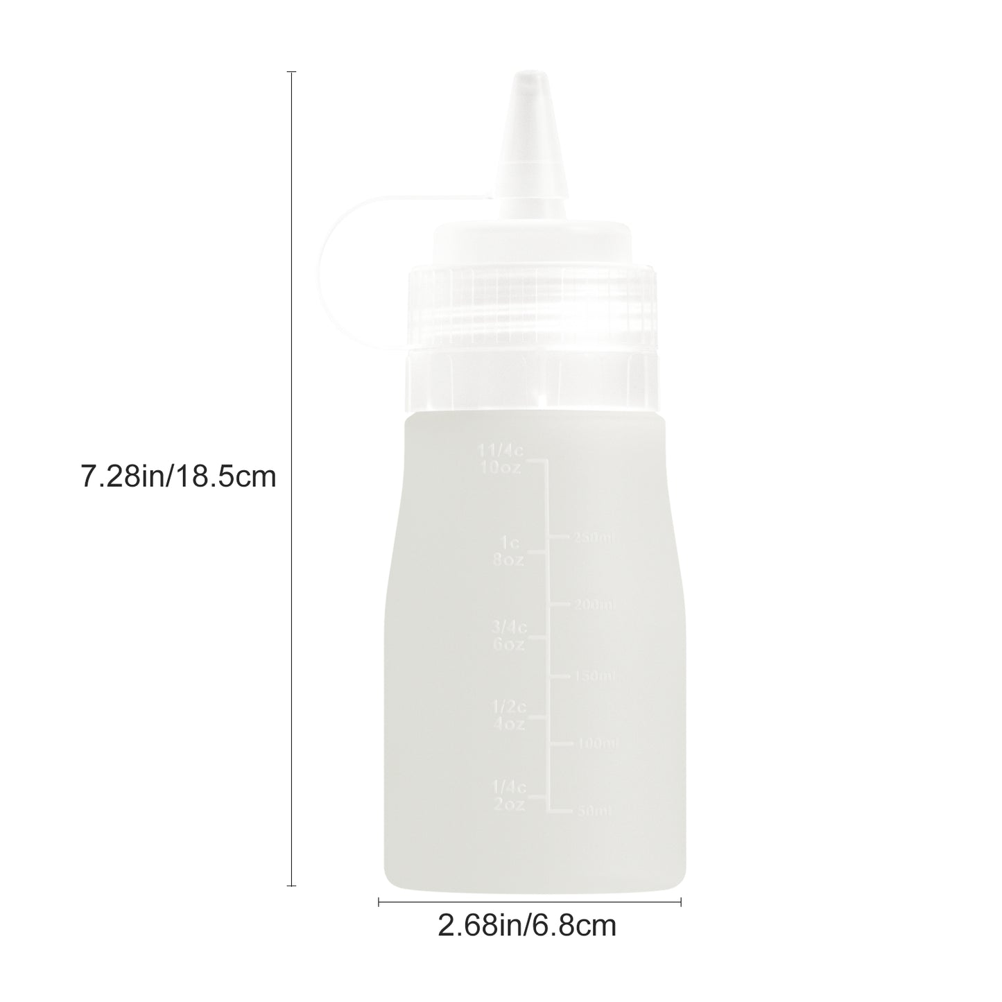 Micebay 12 oz Silicone Condiment Squeeze Bottles, Leak Proof, BPA Free, with Interchangeable Lids, Set of 4 for Oil, Honey, Dressing, Grey