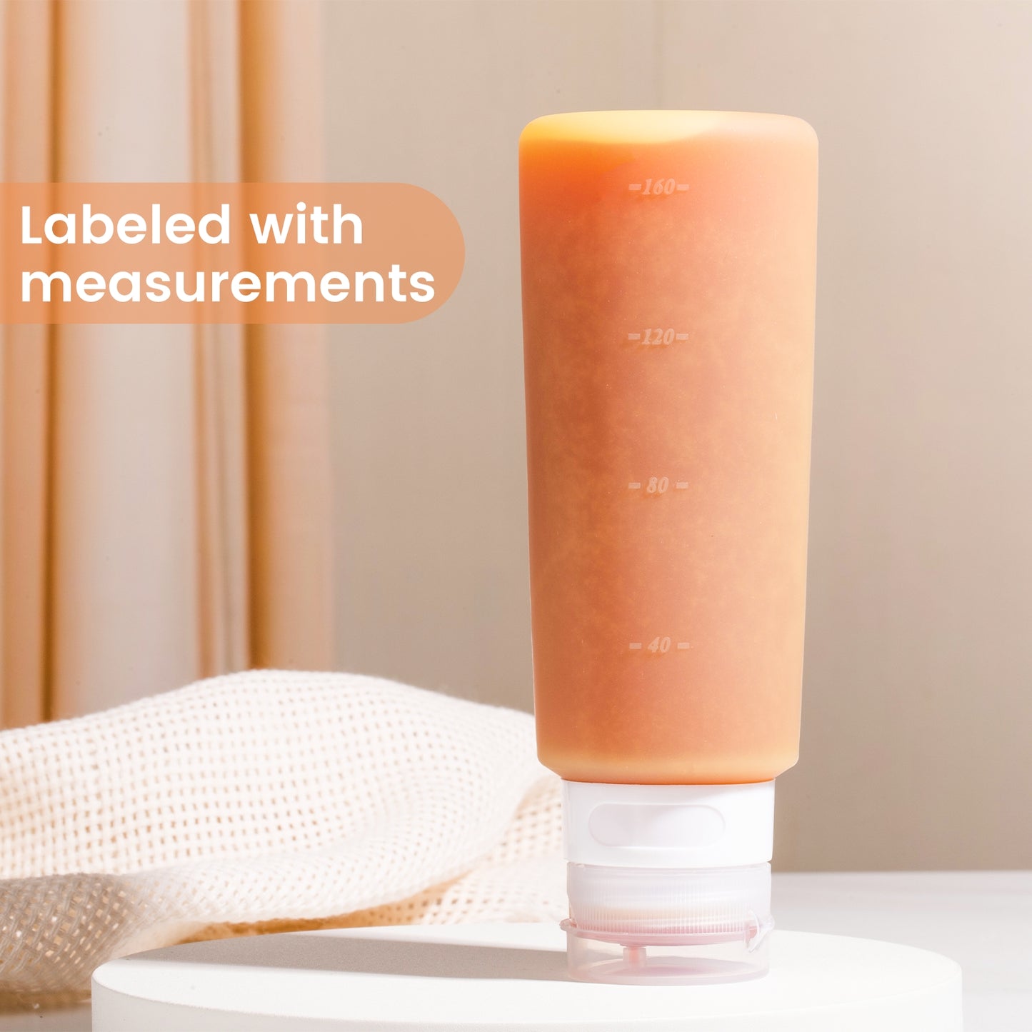 Micebay 6 oz Silicone Condiment Squeeze Bottles, Leakproof Mini Sauce Containers with Reusable Bag, 4-Pack for Meal Prep and Bento Boxes, Candies