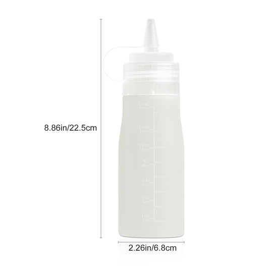 Micebay 16 oz Silicone Condiment Squeeze Bottles, Leak Proof, BPA Free, with Interchangeable Lids, Set of 4 for Oil, Honey, Dressing,Grey