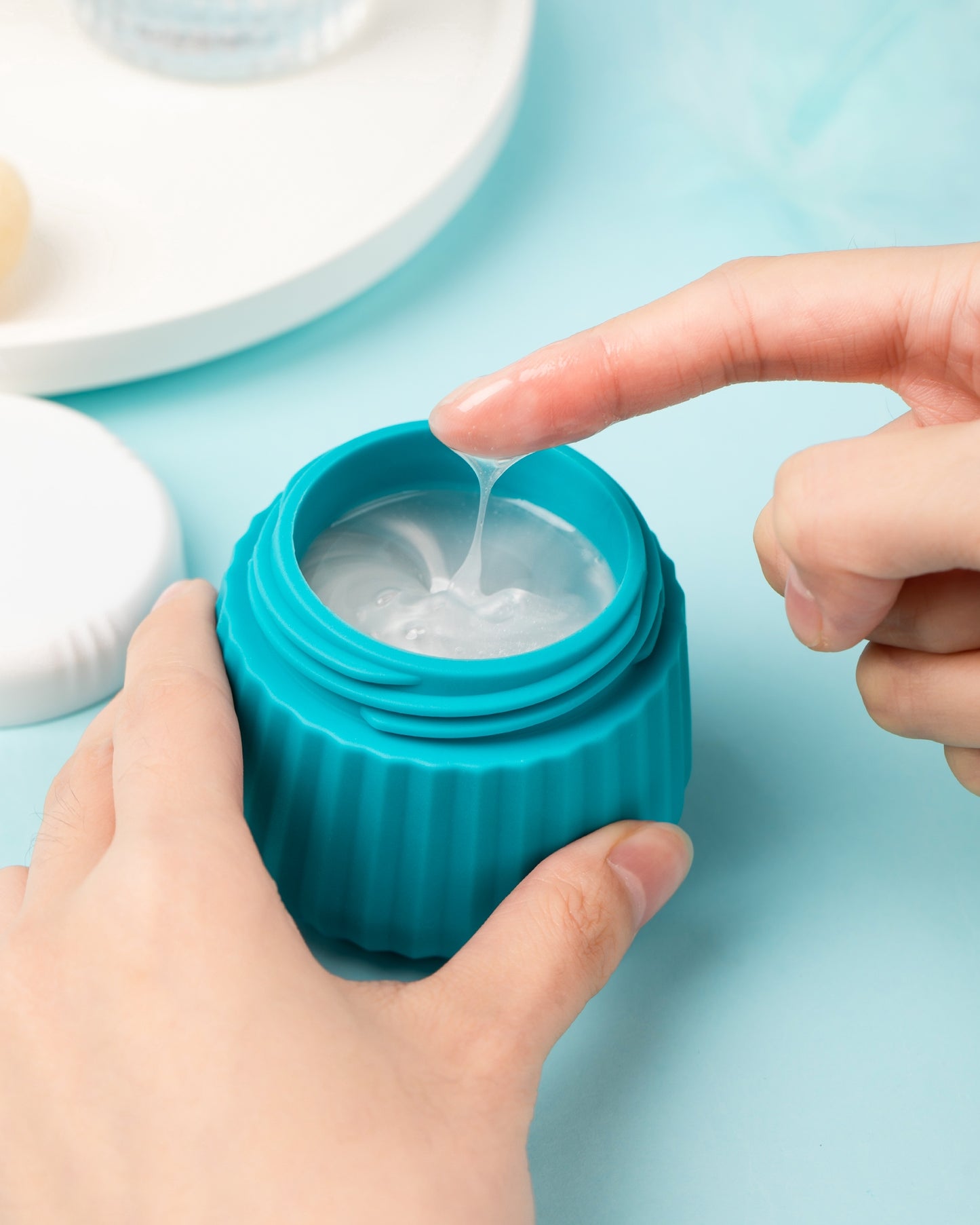 Micebay Travel Containers for Toiletries 4 Pack, TSA Approved Travel Size Toiletries, Travel Size Containers, With Clear Bag Leak Proof Silicone Jars, Travel Essentials Creams Jars Carrying Small Item