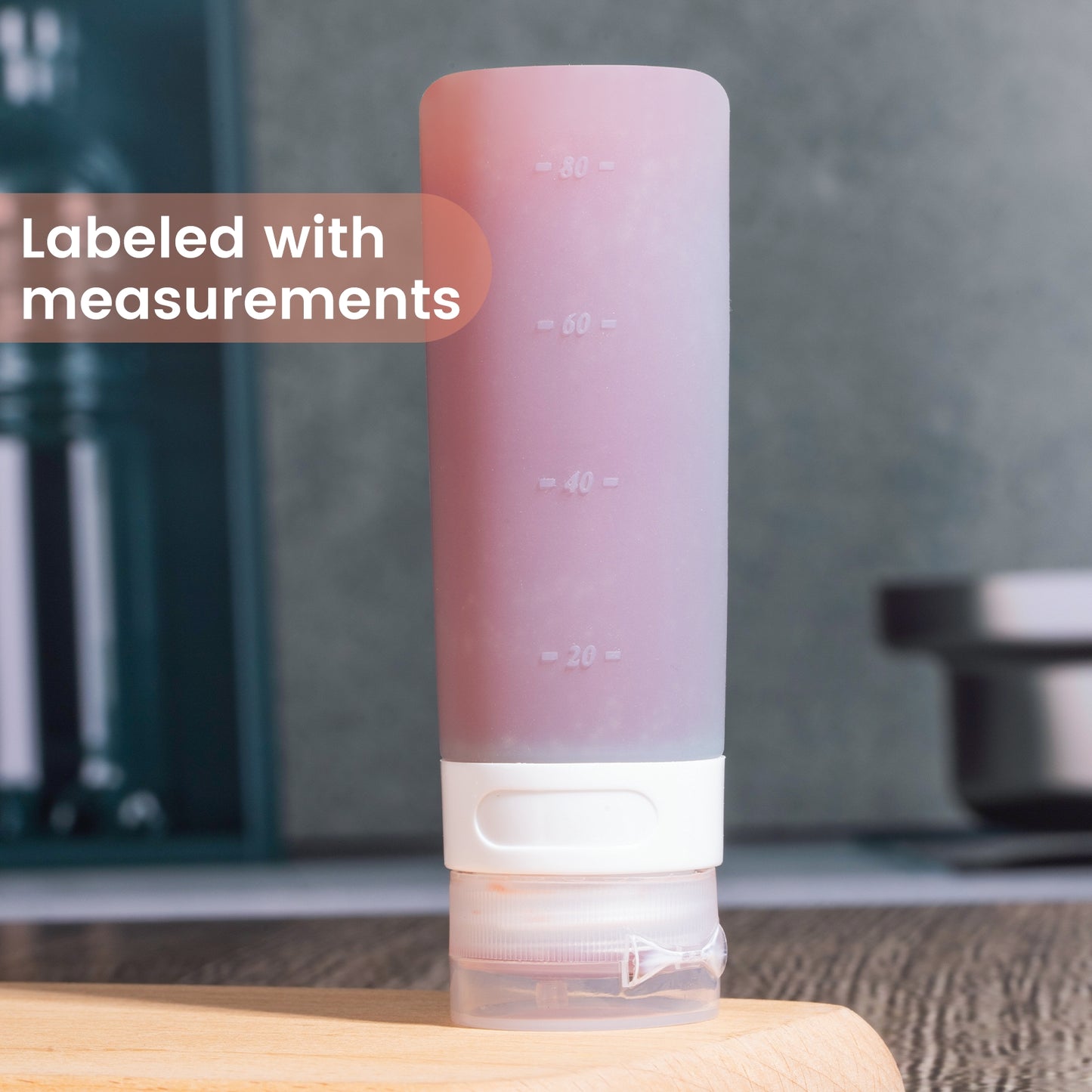 Micebay 3 oz Silicone Condiment Squeeze Bottles, Leakproof Mini Sauce Containers with Reusable Bag, 4-Pack for Meal Prep and Bento Boxes, Candies