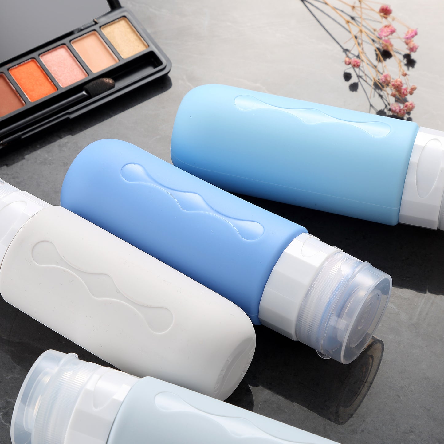 Micebay Travel Bottles for Toiletries Tsa Approved Travel Size Containers BPA Free Leak Proof Travel Tubs Refillable Liquid Travel Accessories for Cometic Shampoo and Lotion Soap, Blue