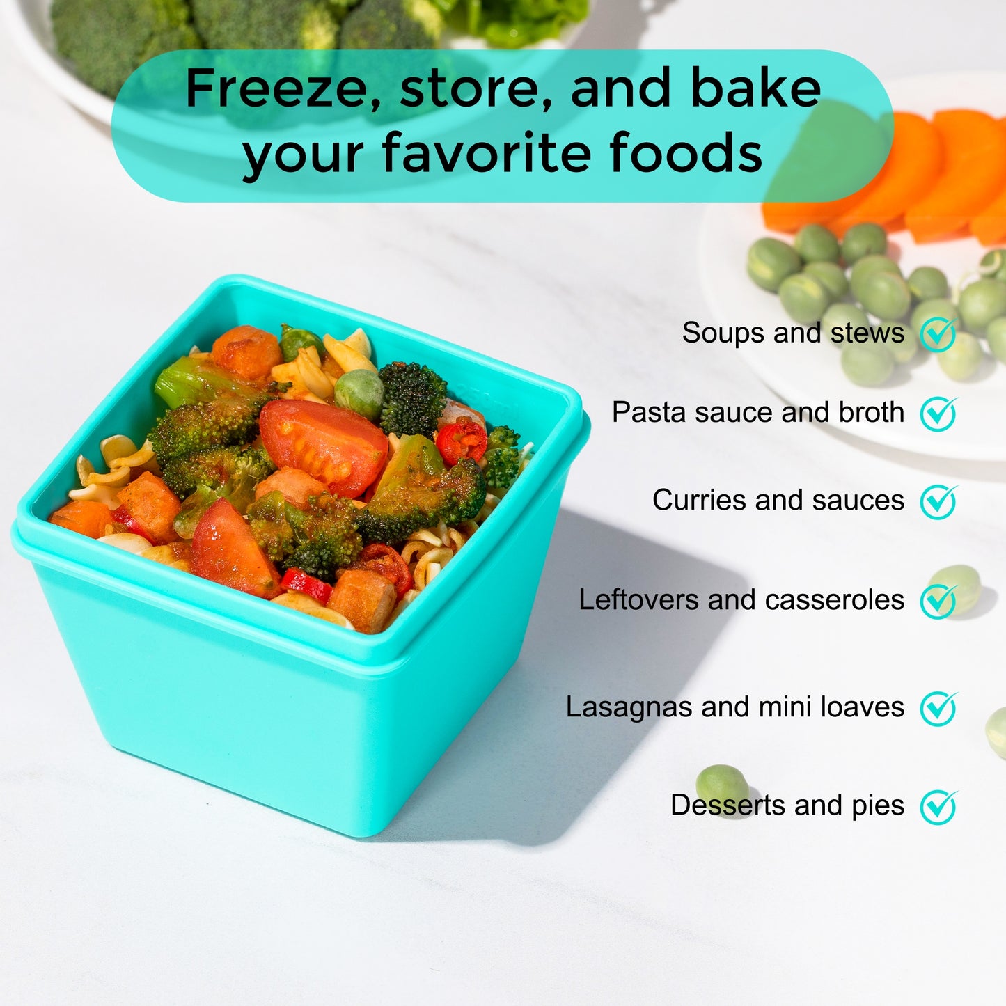 Micebay 1-Cup Silicone Freezer Molds with Lids, Individual 4-Pack Portion Soup Cubes Freezer Trays for Food Storage, Oven & Dishwasher Safe, BPA-Free, Silicone Freezer Containers for Meal Prep