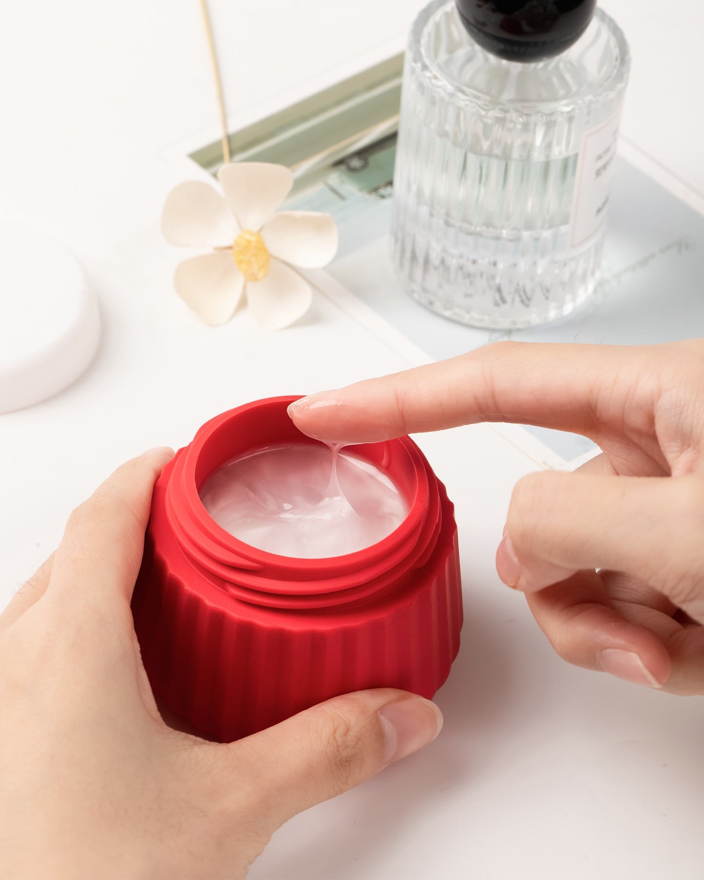 Micebay Travel Containers for Toiletries 4 Pack, TSA Approved Travel Size Toiletries, Portable Size Containers, With Clear Bag Leak Proof Silicone Jars, Essentials Creams Jars Carrying Small Items