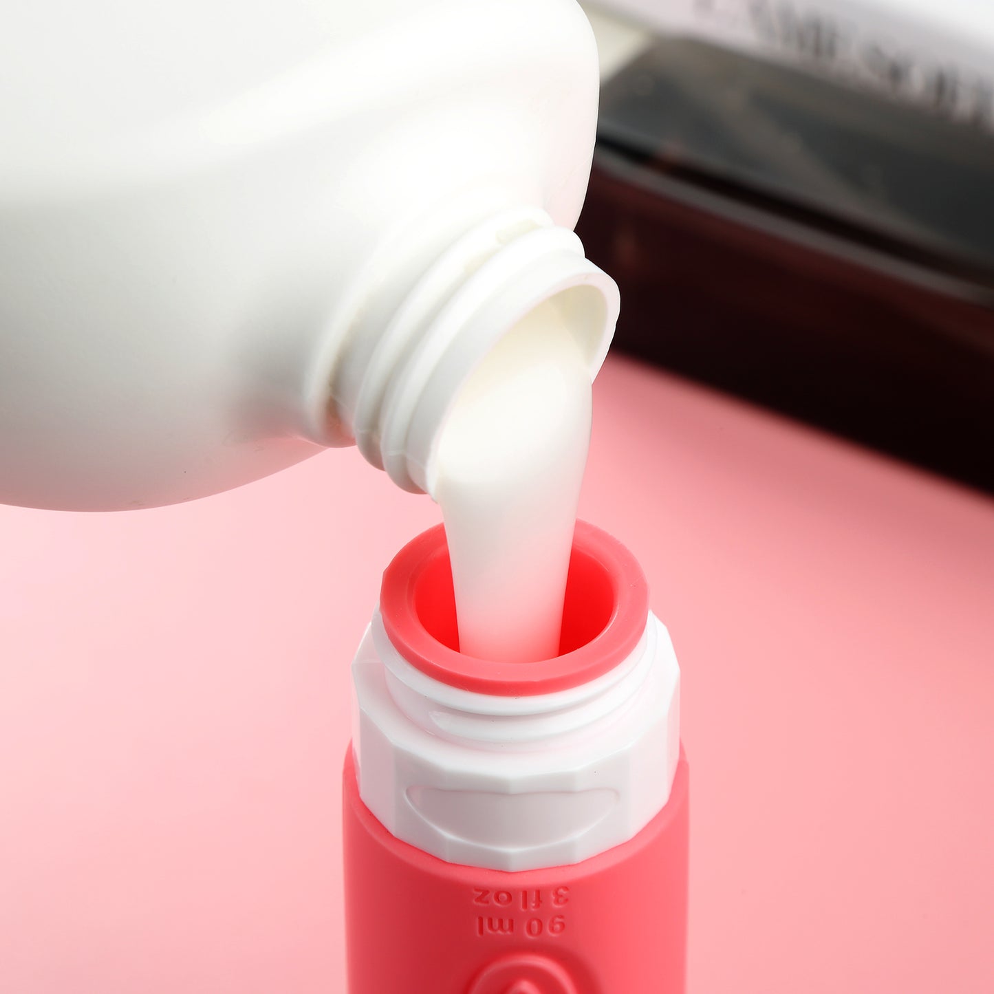 Micebay Leak-Proof 3-oz Silicone Squeezable Travel Bottles for Toiletries, Refillable Travel Size Containers, BPA Free, TSA Approved, Dark-Pureple, 4 Pack