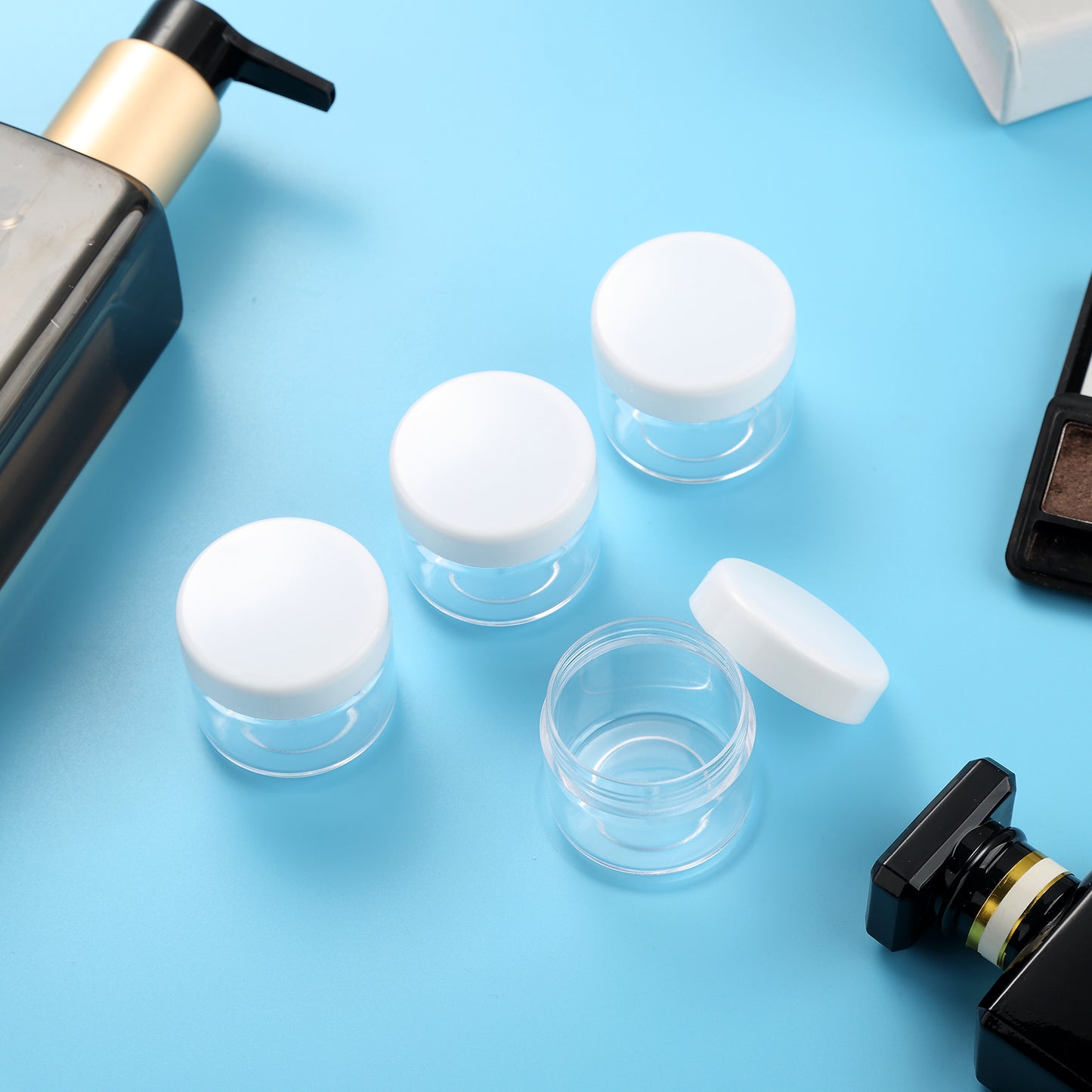 Micebay 6oz Silicone Travel Bottles, Leak Proof Toiletry Containers for Shampoo, Conditioner & Lotion, Blue