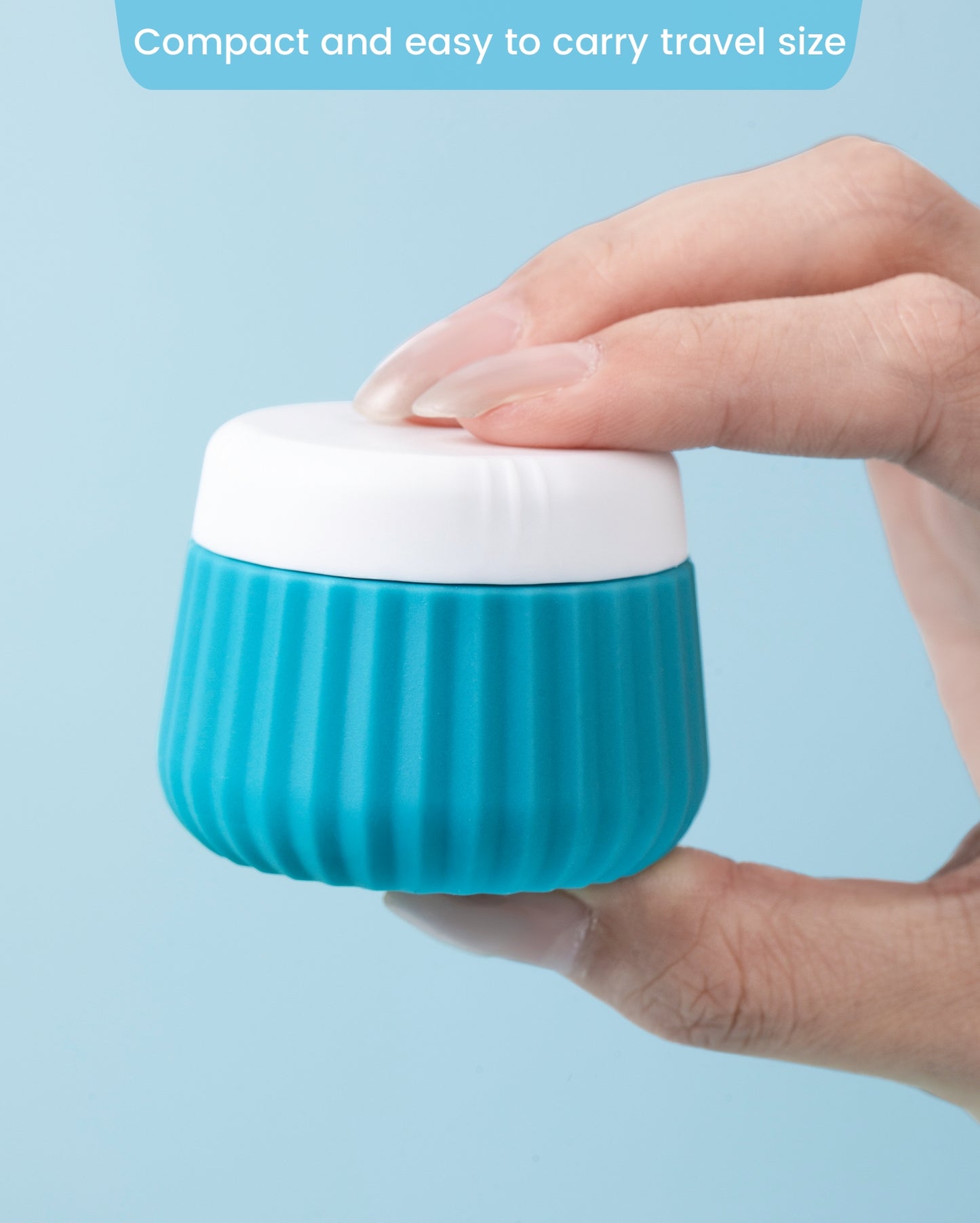 Micebay Travel Containers for Toiletries 4 Pack, TSA Approved Travel Size Toiletries, Portable Size Containers, With Clear Bag Leak Proof Silicone Jars, Essentials Creams Jars Carrying Small Items