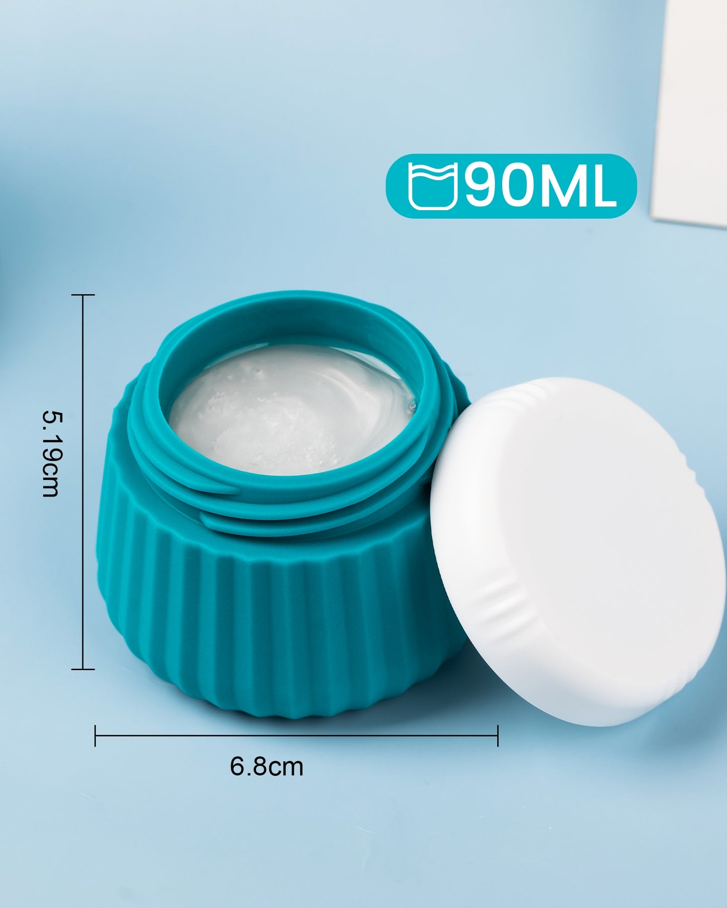 Micebay Travel Containers for Toiletries 4 Pack, TSA Approved Travel Size Toiletries, Travel Size Containers, With Clear Bag Leak Proof Silicone Jars, Travel Essentials Creams Jars Carrying Small Item