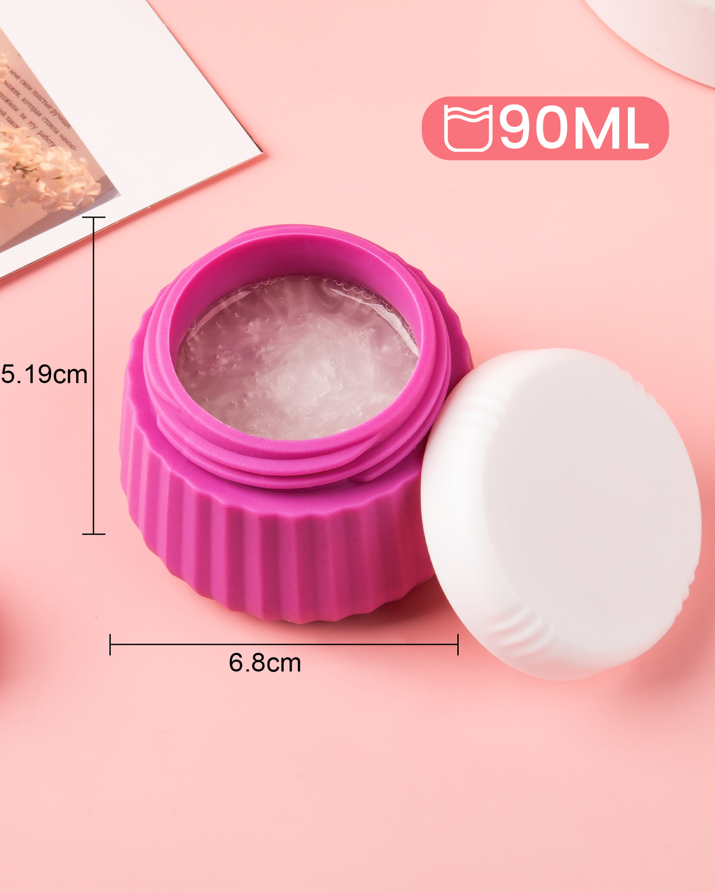 Micebay Travel Containers for Toiletries 4 Pack, TSA Approved Travel Size Toiletries, Travel Size Containers, With Clear Bag Leak Proof Silicone Jars, Travel Essentials Creams Jars Carrying Small Item