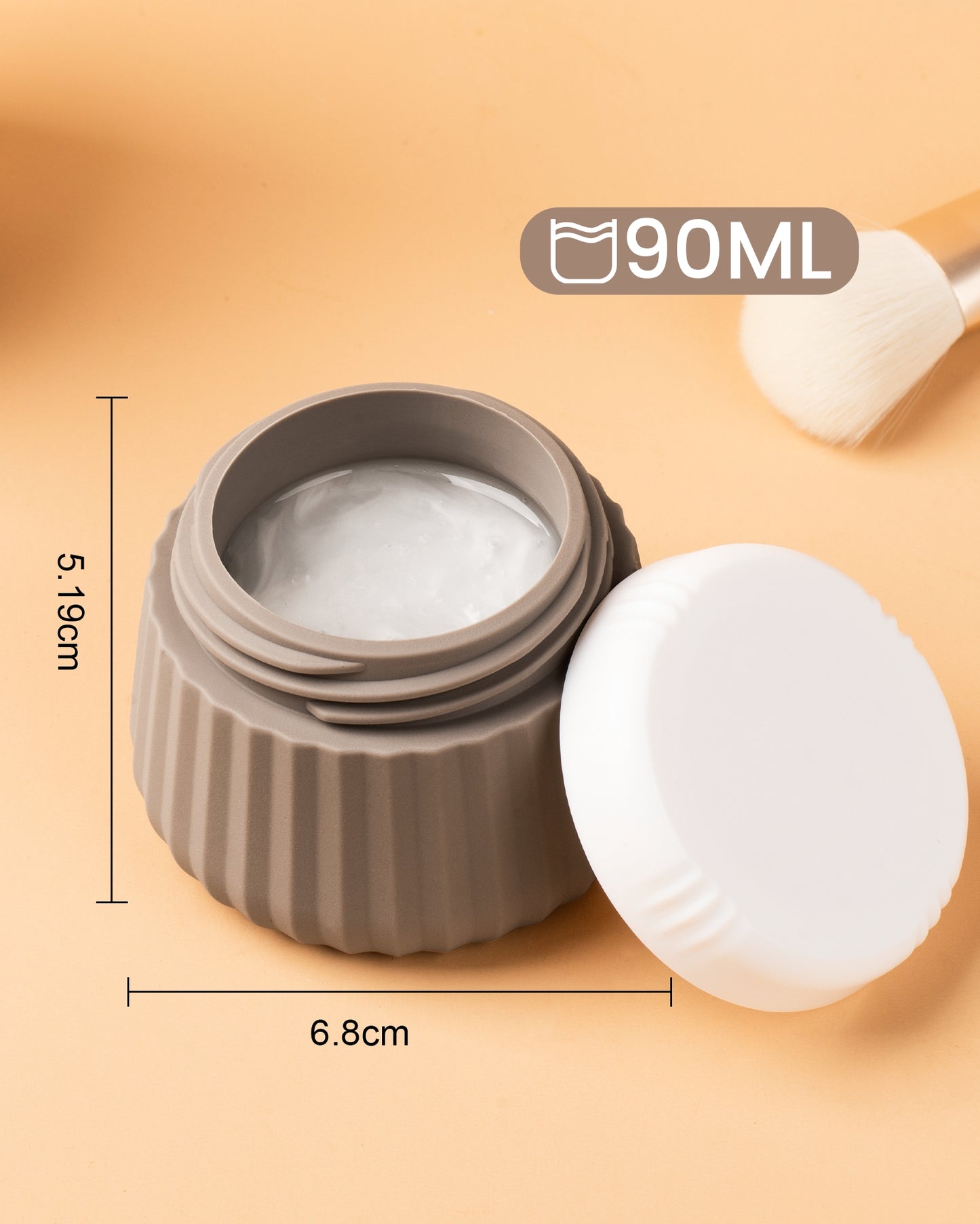 Micebay Travel Containers for Toiletries 4 Pack, TSA Approved Travel Size Toiletries, Travel Size Containers, With Clear Bag Leak Proof Silicone Jars, Travel Essentials Creams Jars Carrying Small Item