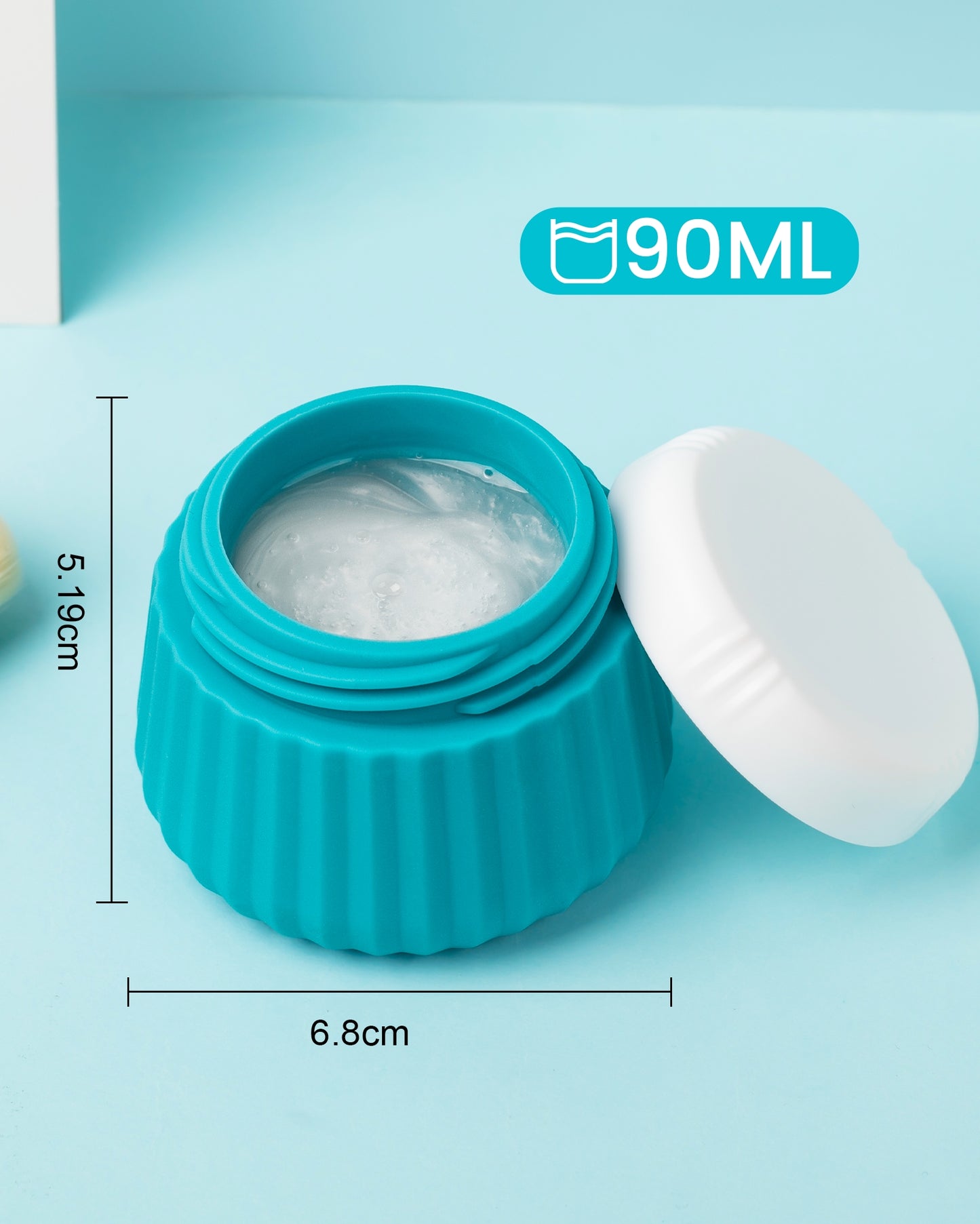 Micebay Travel Containers for Toiletries 4 Pack, TSA Approved Travel Size Toiletries, Travel Size Containers, With Clear Bag Leak Proof Silicone Jars, Travel Essentials Creams Jars Carrying Small Item