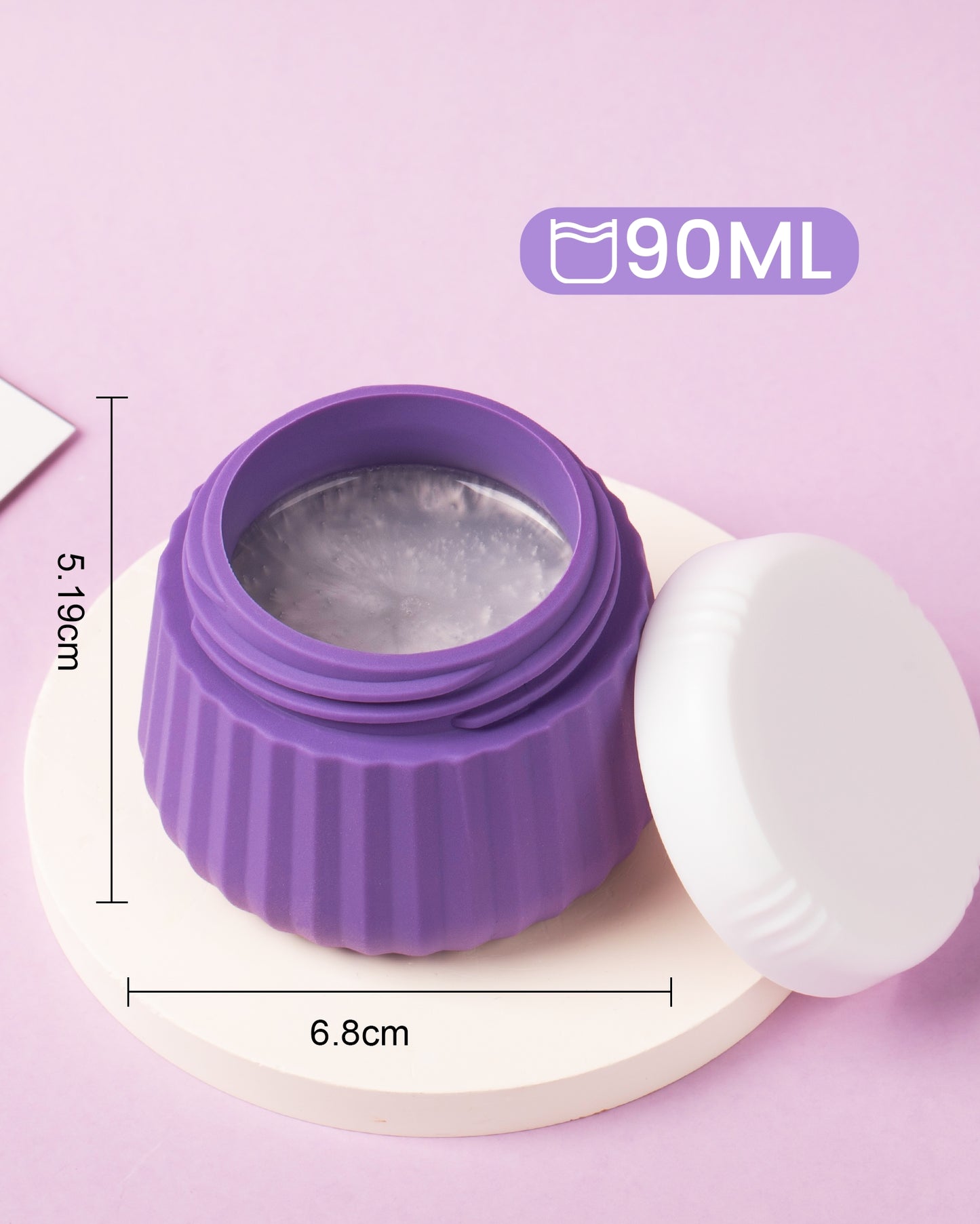 Micebay Travel Containers for Toiletries 4 Pack, TSA Approved Travel Size Toiletries, Travel Size Containers, With Clear Bag Leak Proof Silicone Jars, Travel Essentials Creams Jars Carrying Small Item