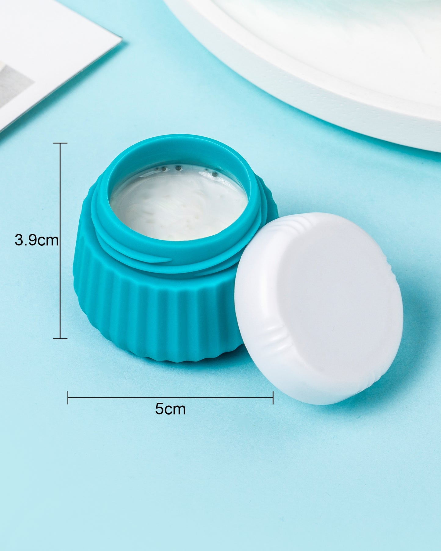 Micebay Travel Containers for Toiletries 4 Pack, TSA Approved Travel Size Toiletries, Portable Size Containers, With Clear Bag Leak Proof Silicone Jars, Essentials Creams Jars Carrying Small Items