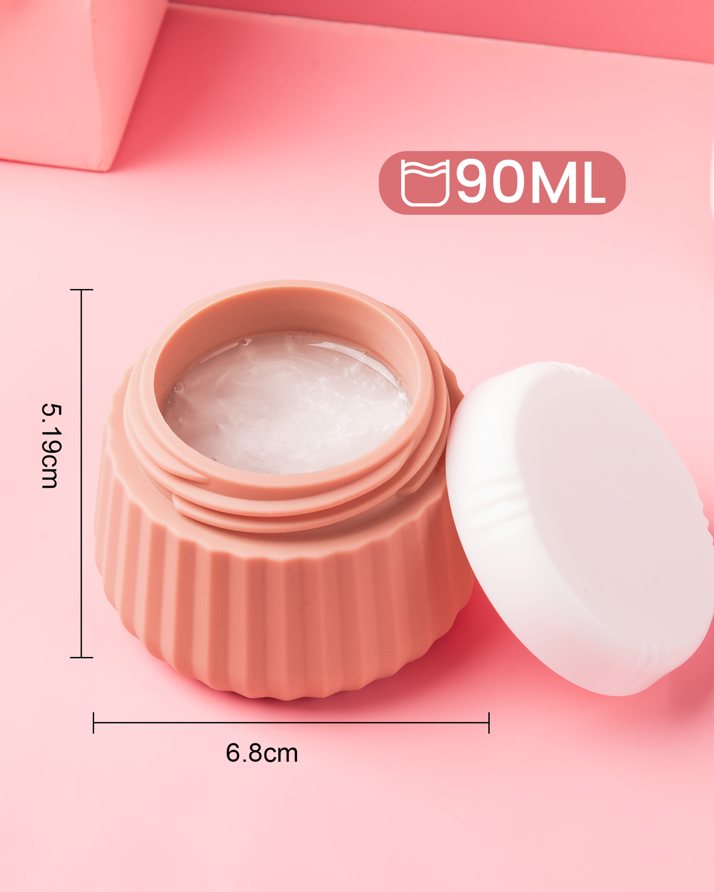 Micebay Travel Containers for Toiletries 4 Pack, TSA Approved Travel Size Toiletries, Travel Size Containers, With Clear Bag Leak Proof Silicone Jars, Travel Essentials Creams Jars Carrying Small Item