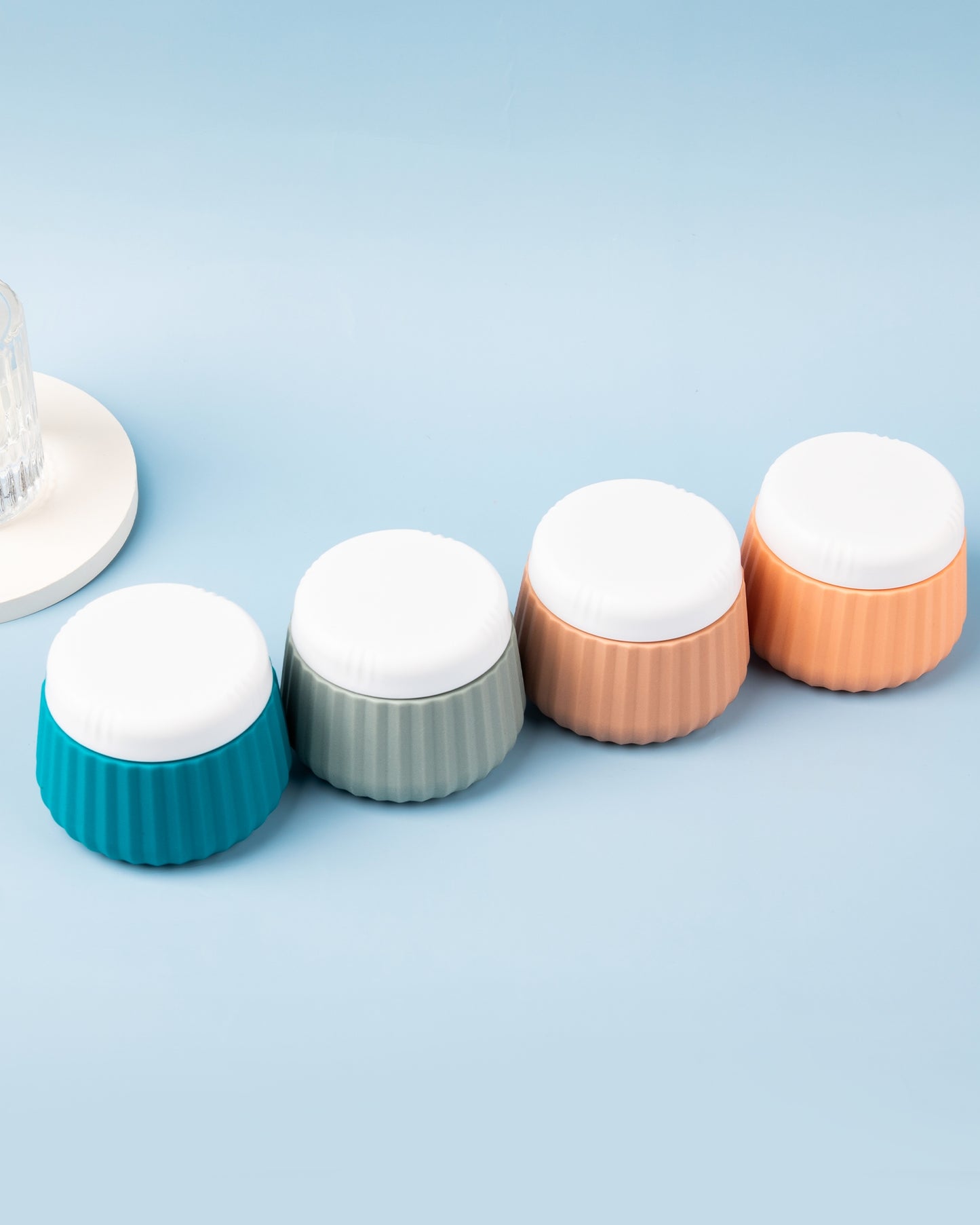 Micebay Travel Containers for Toiletries 4 Pack, TSA Approved Travel Size Toiletries, Travel Size Containers, With Clear Bag Leak Proof Silicone Jars, Travel Essentials Creams Jars Carrying Small Item
