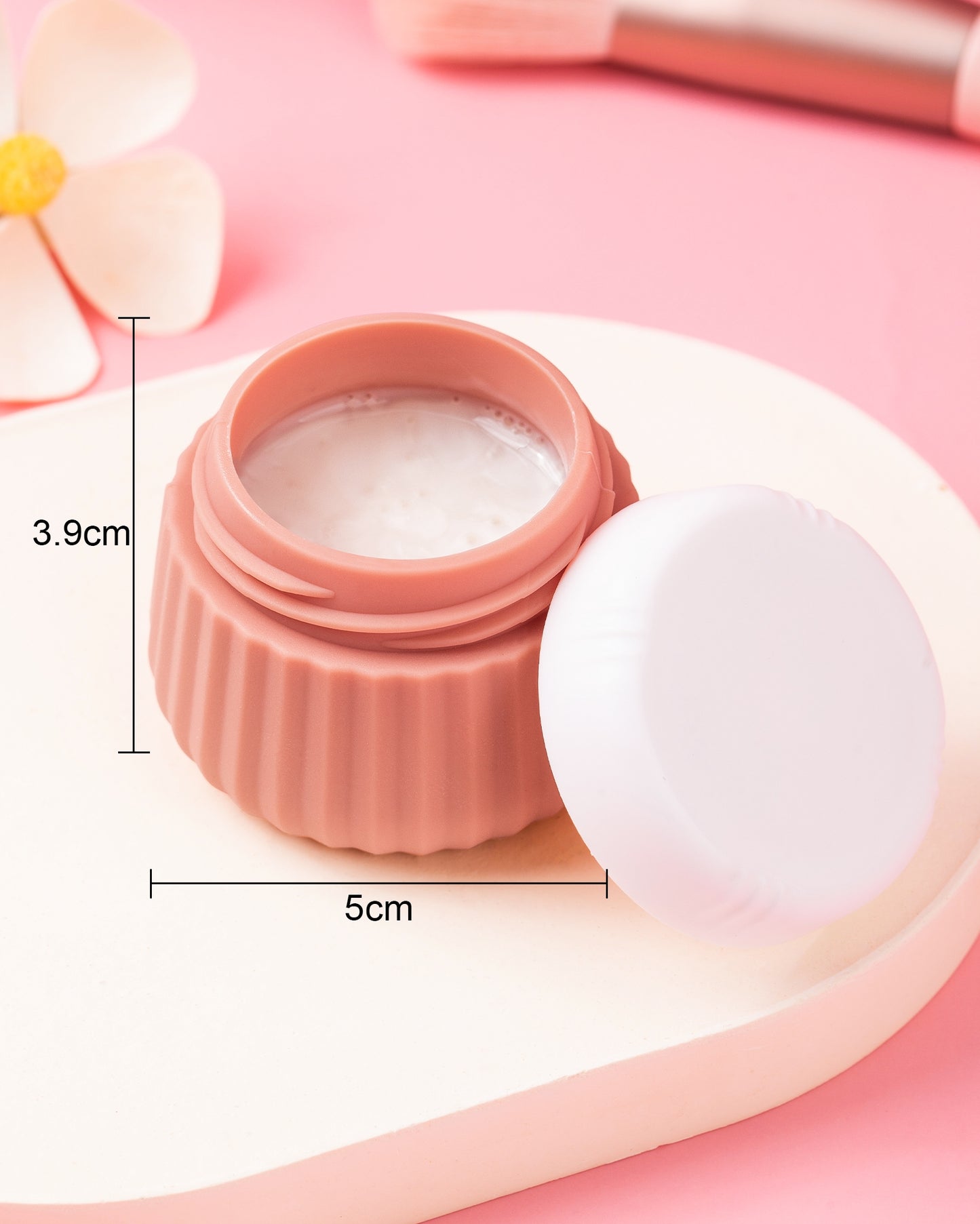 Micebay Travel Containers for Toiletries 4 Pack, TSA Approved Travel Size Toiletries, Portable Size Containers, With Clear Bag Leak Proof Silicone Jars, Essentials Creams Jars Carrying Small Items