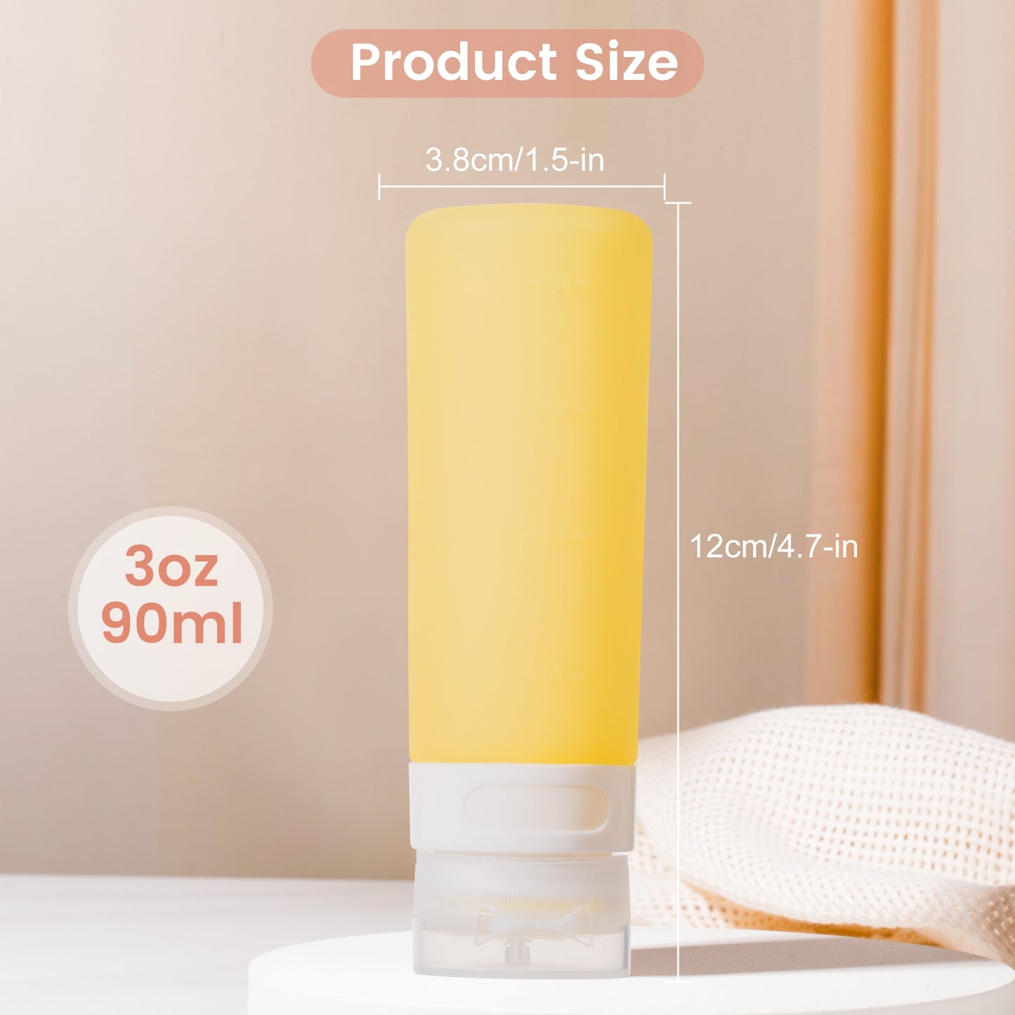 Micebay 3 oz Silicone Condiment Squeeze Bottles, Leakproof Mini Sauce Containers with Reusable Bag, 4-Pack for Meal Prep and Bento Boxes, Candies