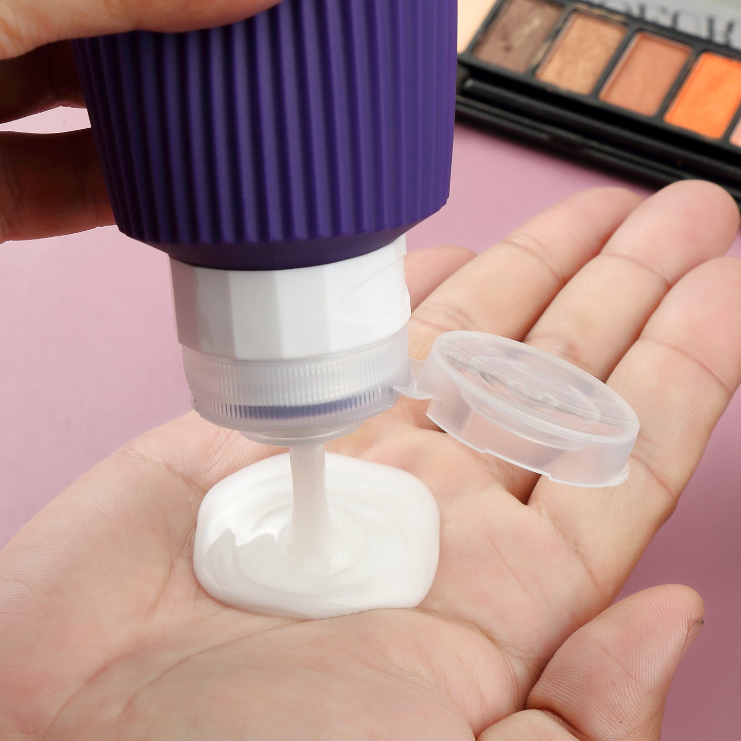 Micebay 6oz Silicone Travel Bottles, Leak Proof Toiletry Containers for Shampoo, Conditioner & Lotion, Purple