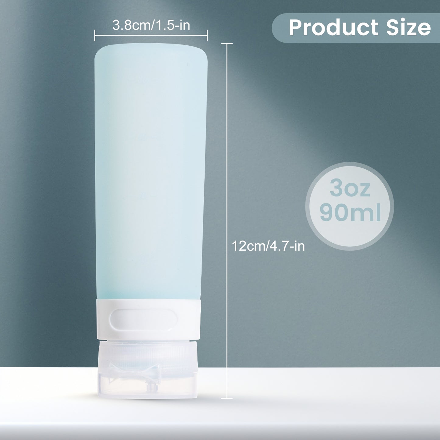 Micebay 3 oz Silicone Condiment Squeeze Bottles, Leakproof Mini Sauce Containers with Reusable Bag, 4-Pack for Meal Prep and Bento Boxes, Grey