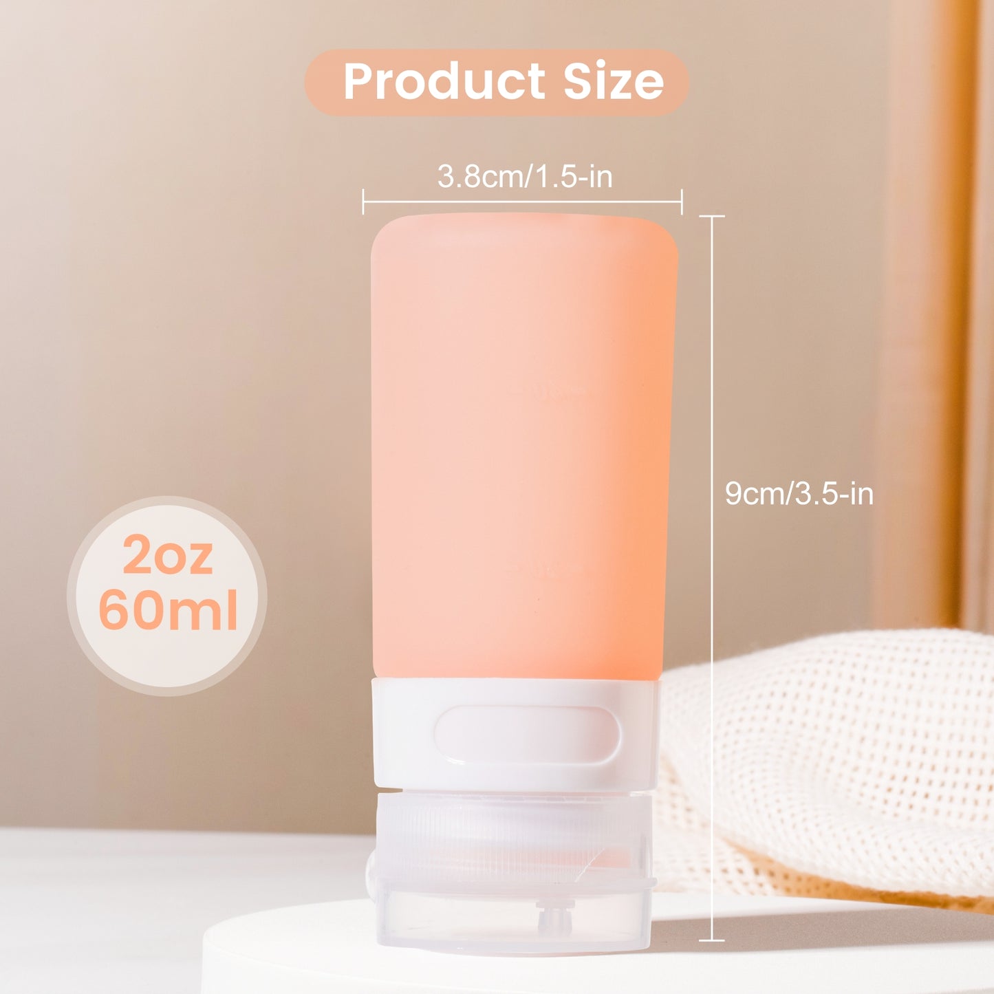 Micebay 2 oz Silicone Condiment Squeeze Bottles, Leakproof Mini Sauce Containers with Reusable Bag, 4-Pack for Meal Prep and Bento Boxes, Candies