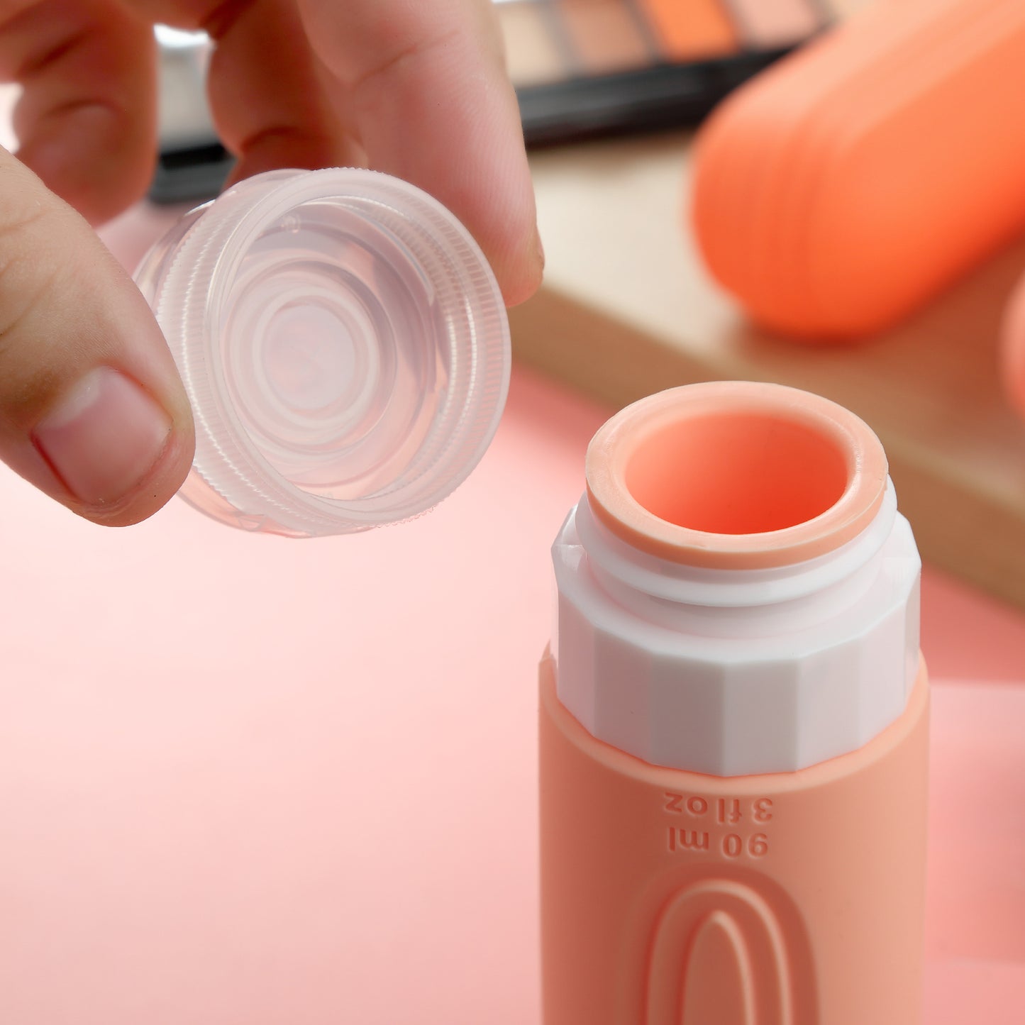 Micebay Leak-Proof 3-oz Silicone Squeezable Travel Bottles for Toiletries, Refillable Travel Size Containers, BPA Free, TSA Approved, Pink, 4 Pack