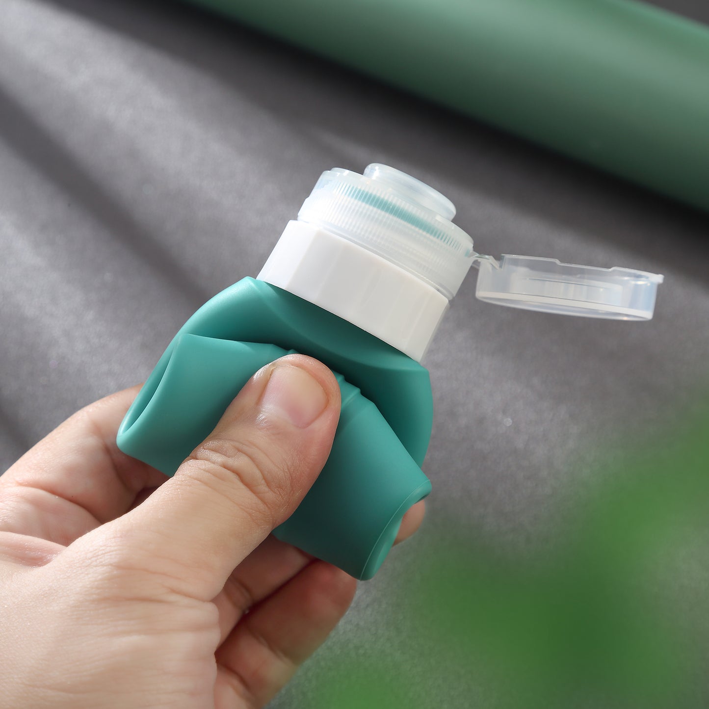 Micebay Leak-Proof 3-oz Silicone Squeezable Travel Bottles for Toiletries, Refillable Travel Size Containers, BPA Free, TSA Approved, Mint, 4 Pack