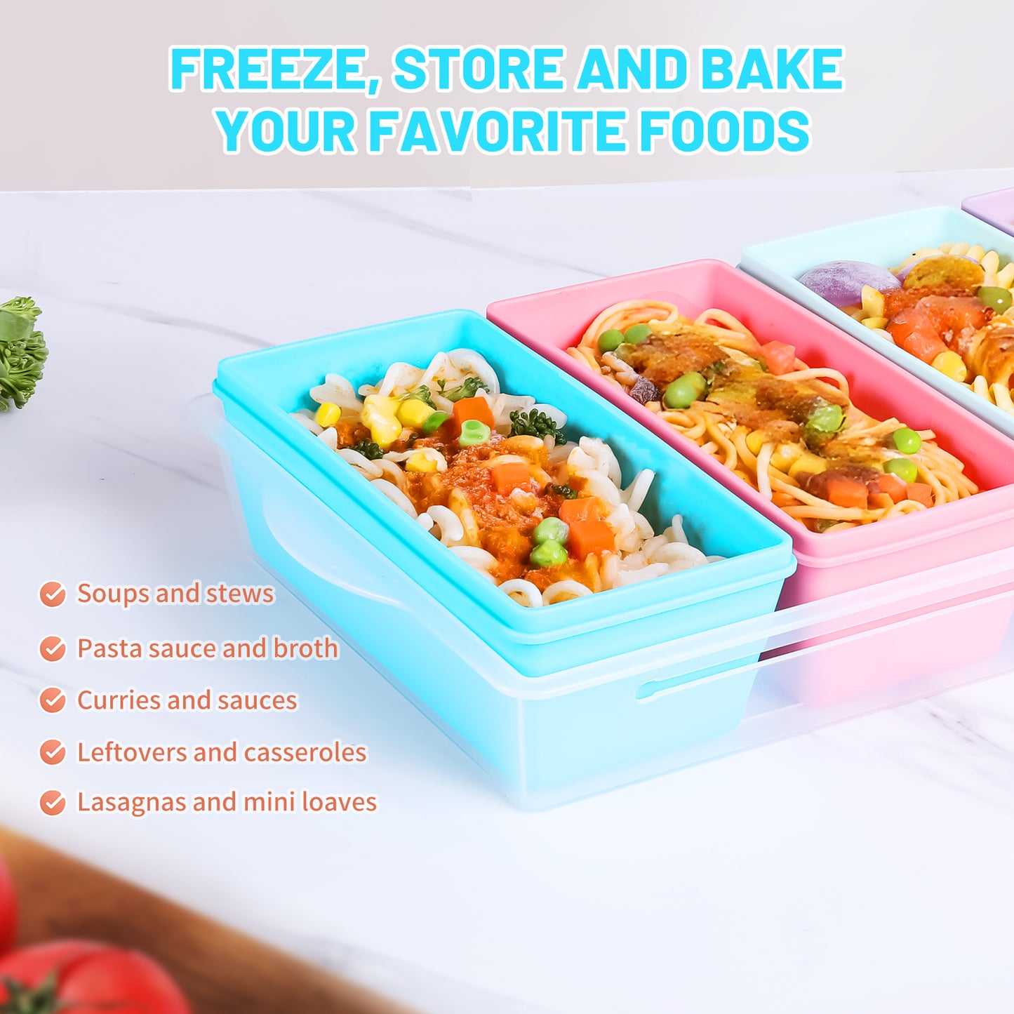 Micebay BPA-Free Silicone Freezer Molds with Base, Individual 4-Pack 2-Cup Portion Soup Cubes Freezer Tray with Lids for Food Storage, Oven & Dishwasher Safe, Silicone Freezer Containers for Meal Prep