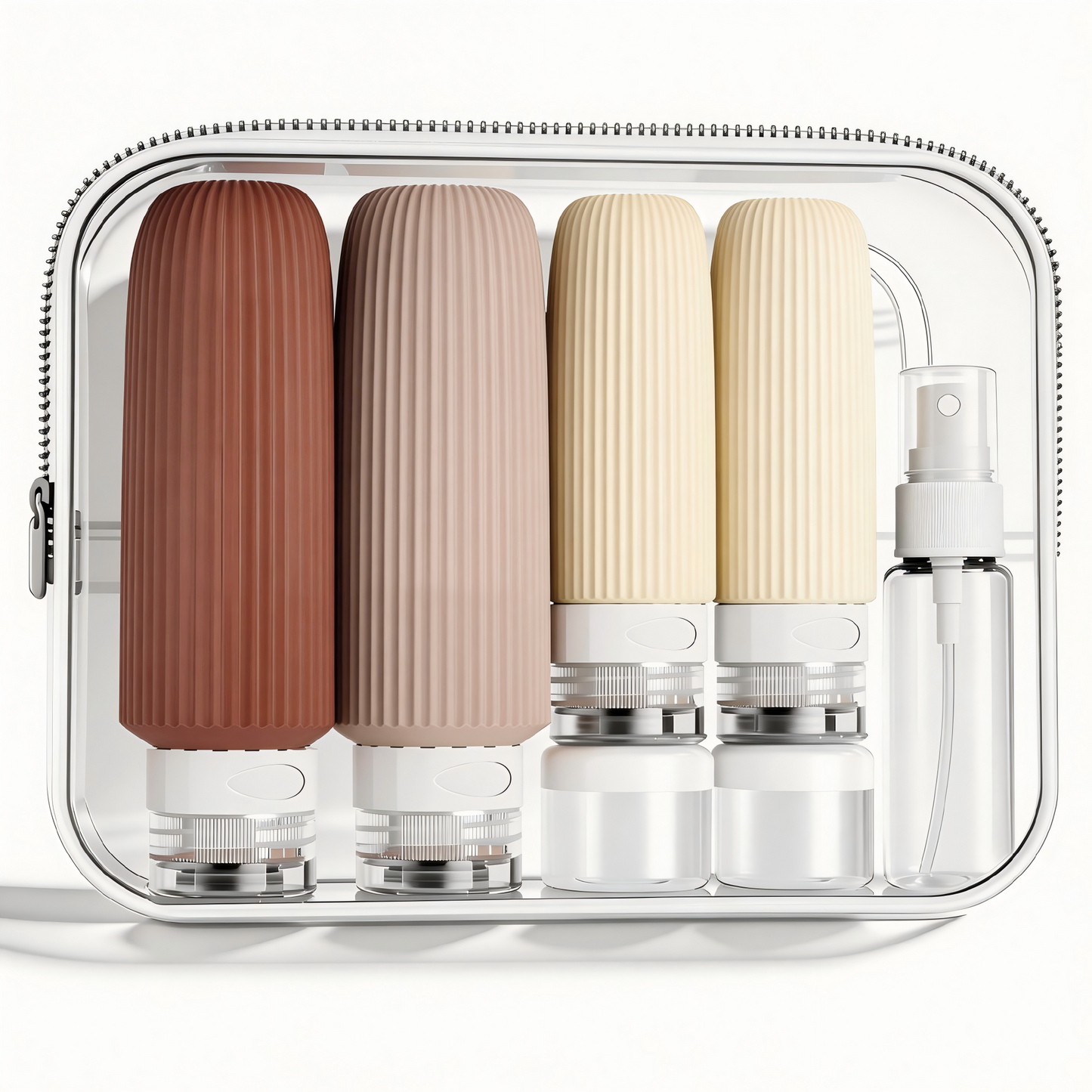 Micebay 6oz Silicone Travel Bottles, Leak Proof Toiletry Containers for Shampoo, Conditioner & Lotion, Cream