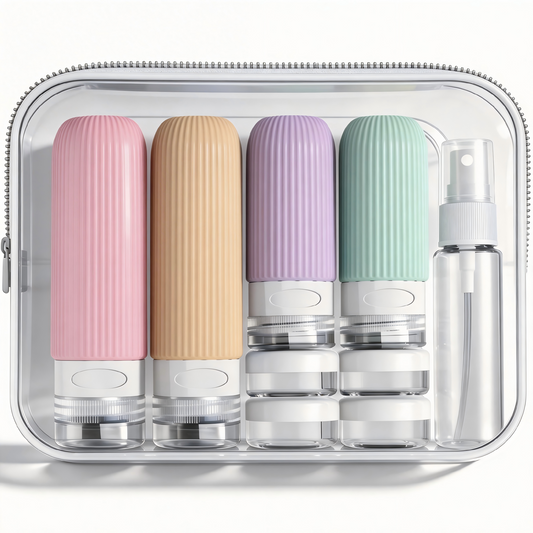 Micebay Silicone Travel Bottles, Leak Proof Toiletry Containers for Shampoo, Conditioner & Lotion, Mint