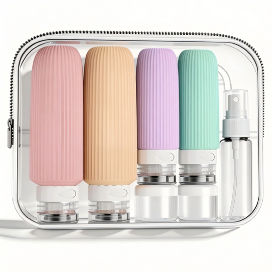 Micebay 6oz Silicone Travel Bottles, Leak Proof Toiletry Containers for Shampoo, Conditioner & Lotion,Mint
