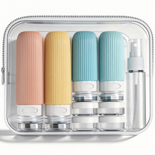 Micebay Silicone Travel Bottles, Leak Proof Toiletry Containers for Shampoo, Conditioner & Lotion, Yellow