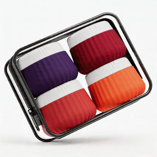 Micebay Travel Containers for Toiletries 4 Pack, TSA Approved Travel Size Toiletries, Portable Size Containers, With Clear Bag Leak Proof Silicone Jars, Essentials Creams Jars Carrying Small Items