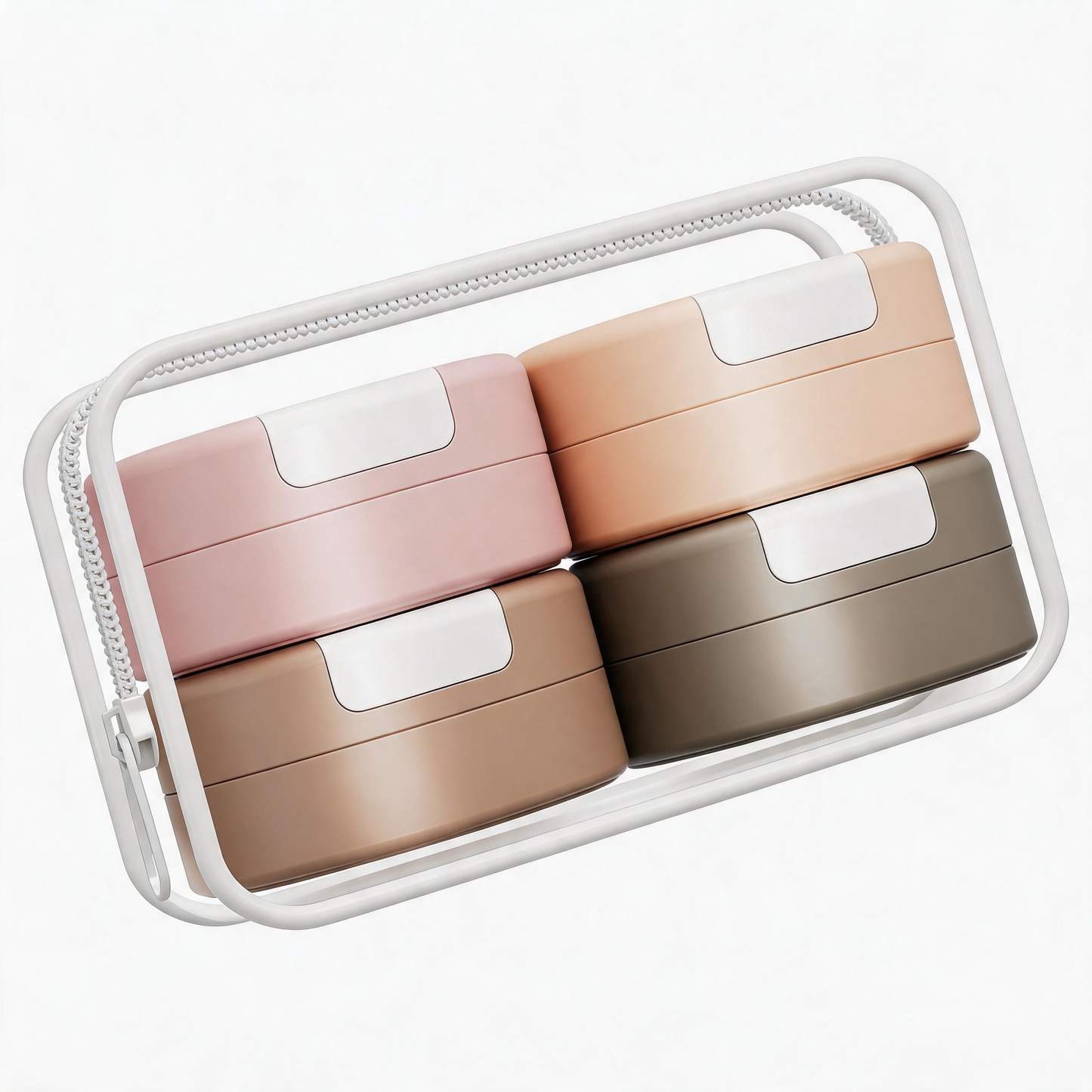 Micebay Travel Containers for Toiletries, Silicone Cream Jars TSA Approved Travel Size Containers with Clear Bag, Leak-proof Travel Accessories with Lid for Cosmetic Face Body Hand Cream (4 Pack)